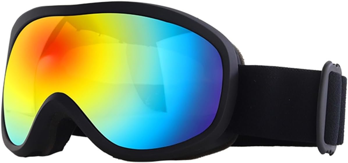 Skibrille, Unisex-Skibrille, doppellagig, UV400-Beschlag, große Skimaske, Brille, Skifahren, Schnee, Herren und Damen, Snowboardbrille, Schutzbrille für den Außenbereich (Farbe: Silber) (Weiß L)