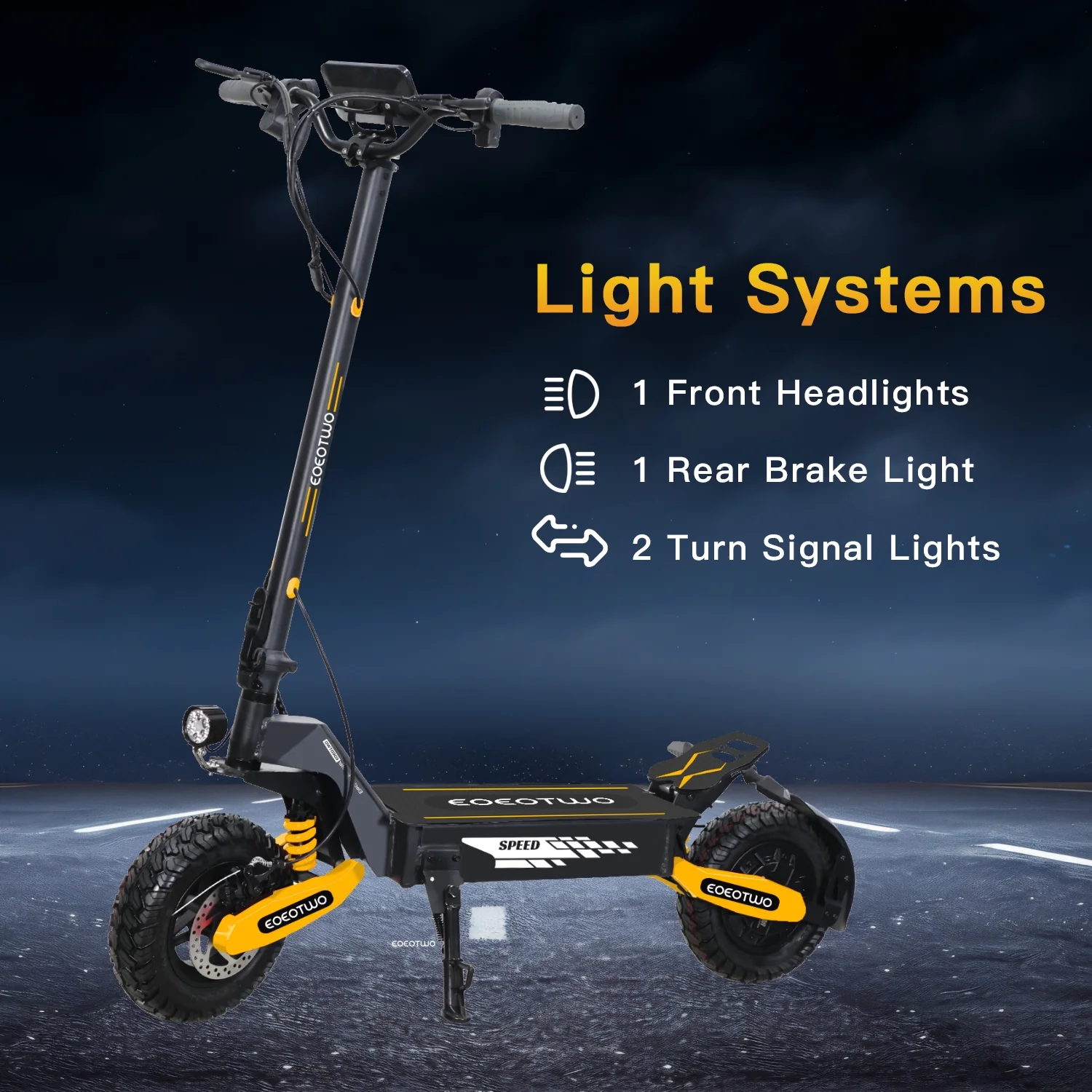 Off Road Electric Scooter for Adults, 1200W Motor Fast E Scooter, Up to 28MPH Top Speed & 20Miles Long Range, 11