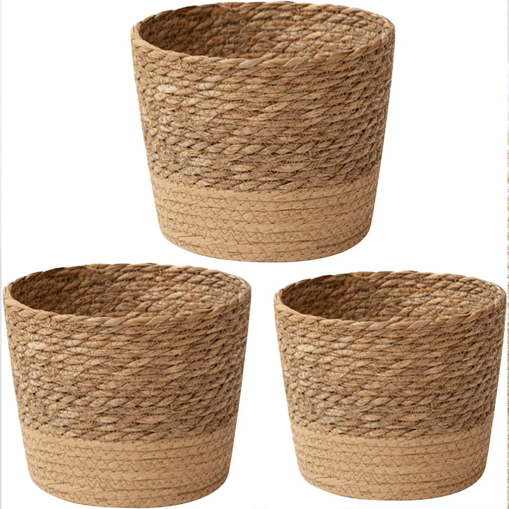 Seagrass Plant Basket 8 Inch Indoor Pot Cover Fits 6 to 7 Inch Nursery Pots