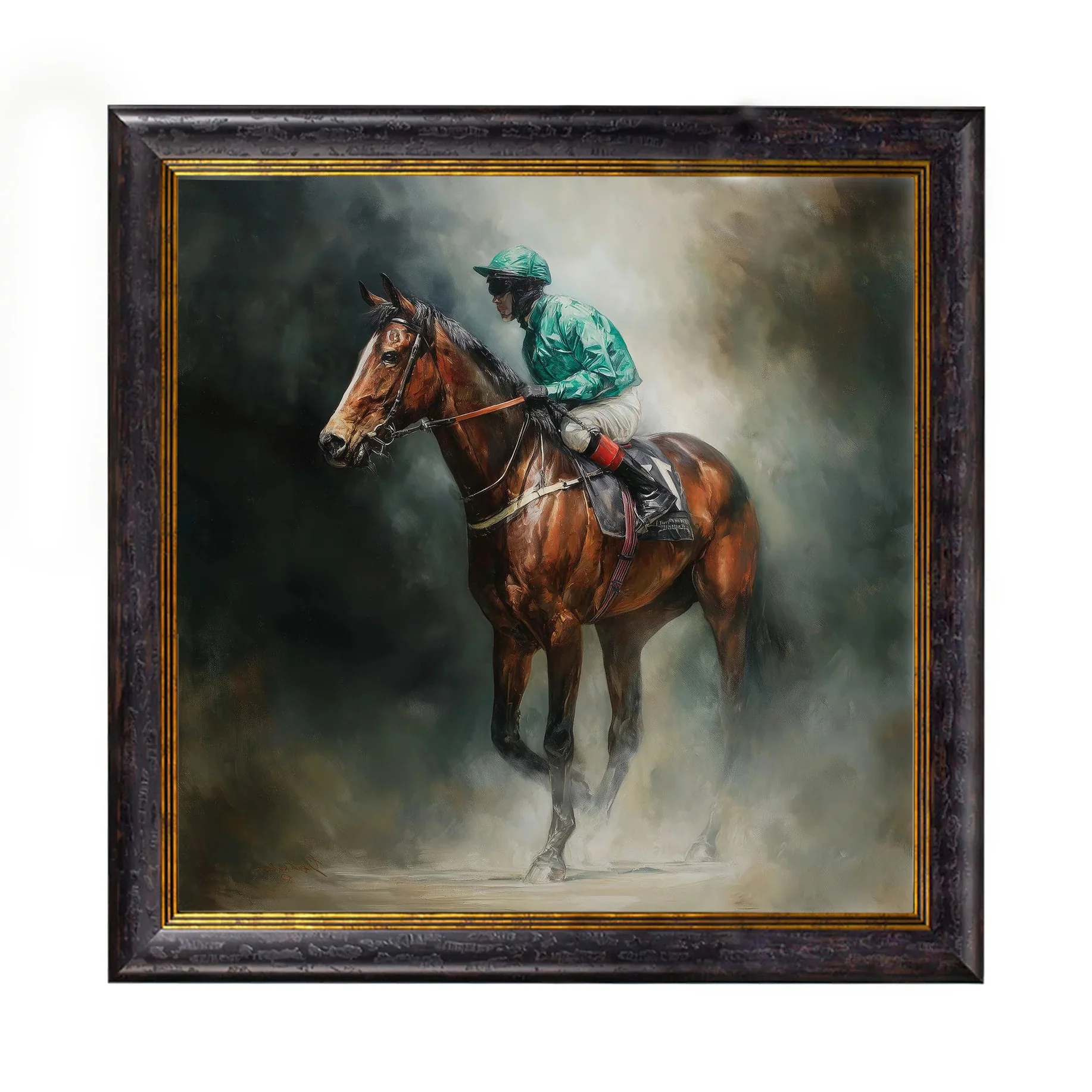 The Irish Racehorses �C Oxford Square Framed Art