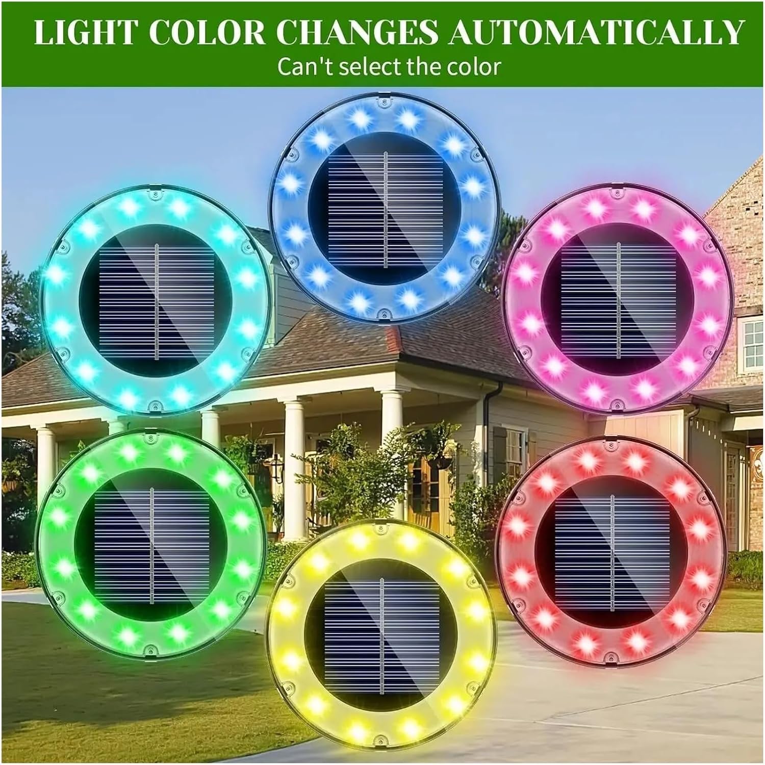 Outdoor So Bodenleuchten, wasserdicht, mehrfarbig, LED-Wegeleuchten, energieeffizient und hell, für Garten, Hof, Gehweg, strukturelles Design, 8 Stück