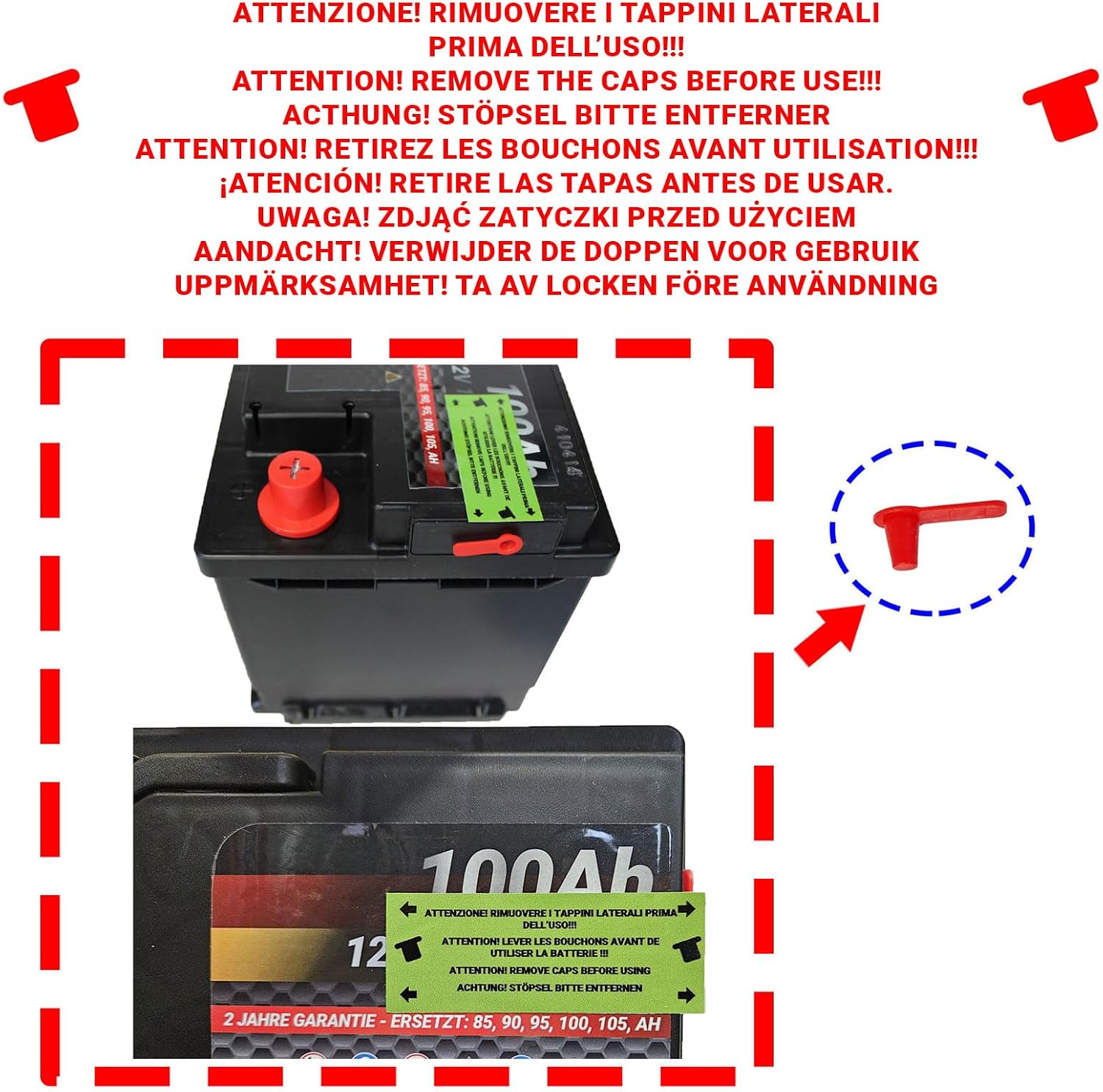Batteria auto SPEED MAX L4100 100AH 850A 12V = FIamm 100Ah DX+ Pronta all'uso