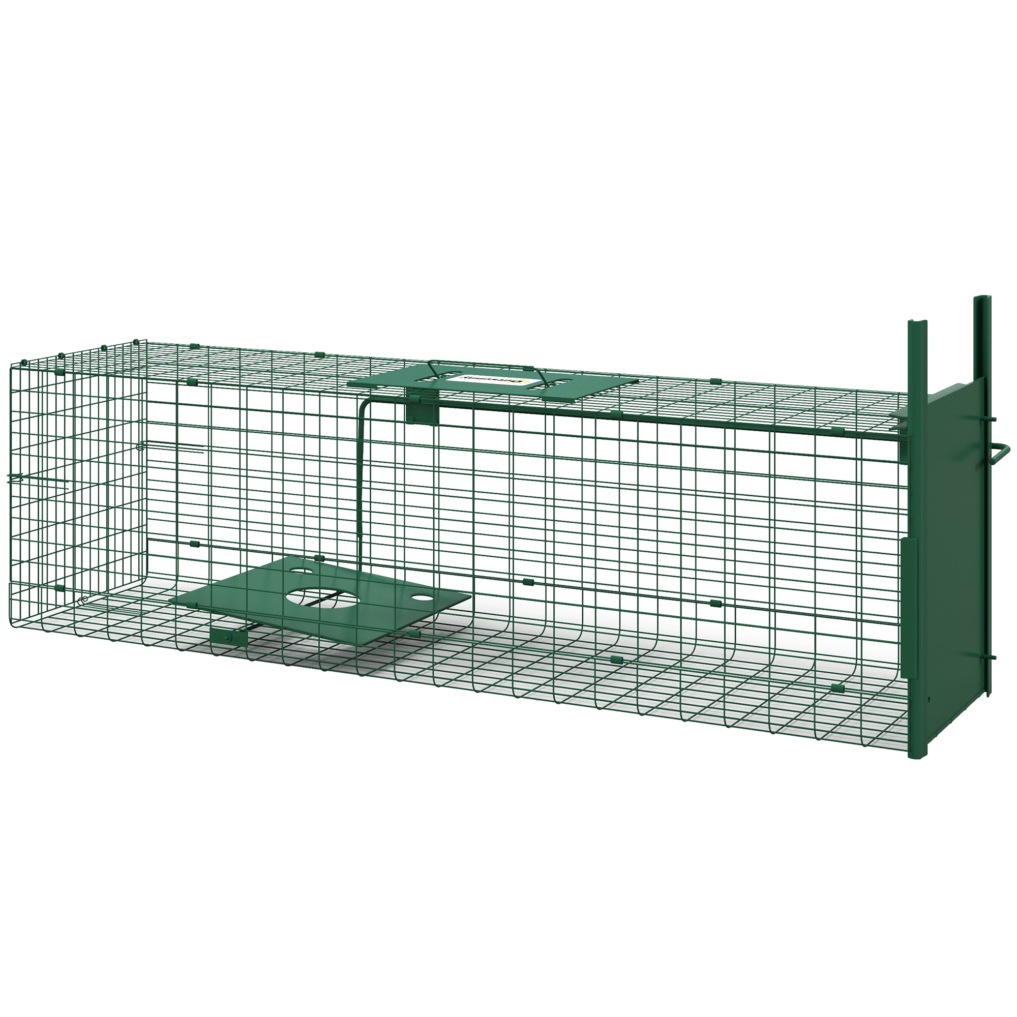 Outsunny Käfig für Schädlinge 1 Eingang dim. 100L x 25B x 28H cm dunkelgrün