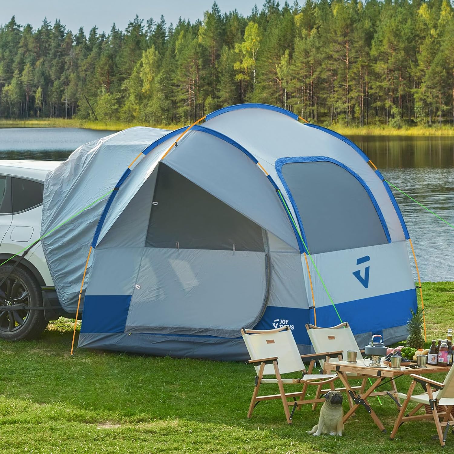 SUV Tent for Camping with Rainfly Double Door Design Car Tent