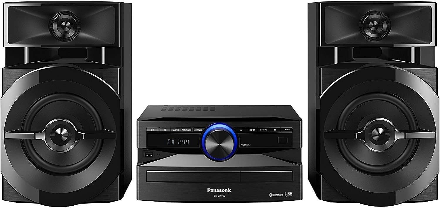 Panasonic SC-UX102E-W Mini Stereo System, 300 W, 2-Way Speaker, 13 cm Woofer, Ideal for Parties, CD Player, CD-R/R W, Bluetooth Wireless Playback, USB, DAB/DAB+, White
