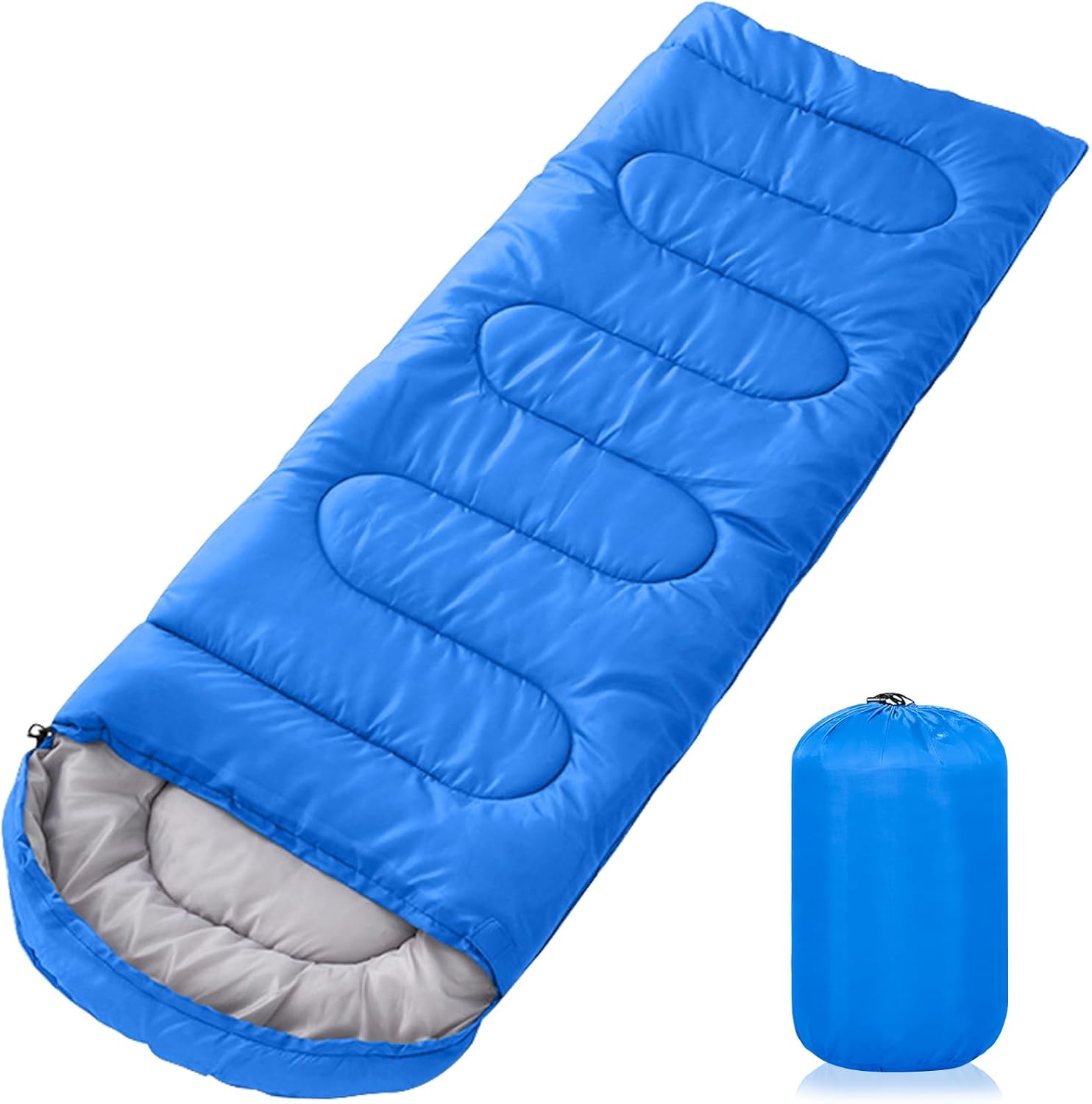 Sacco a Pelo, 220 x 85 cm Sacchi a Pelo Invernale per Adulti e Bambini, Impermeabile Sacchi a Pelo Ultraleggero Compatto per Campeggio Trekking, Escursioni, attività all'Aria Aperta