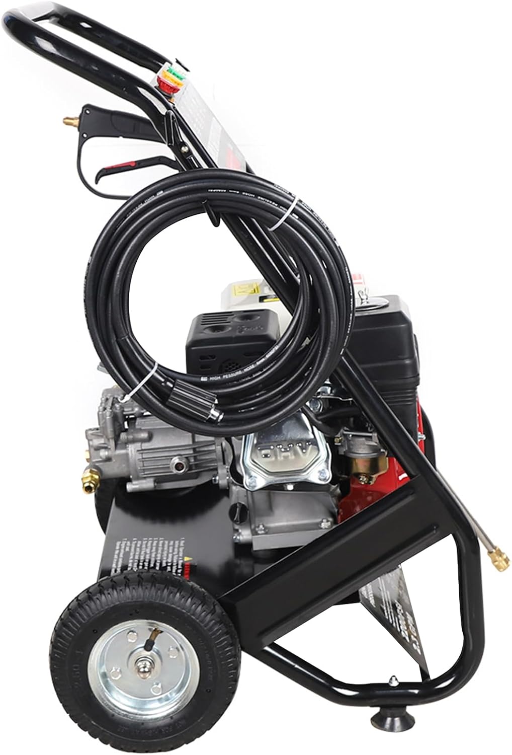 Idropulitrice a Benzina Alta Pressione per Pulizia Giardino Esterni 7,5 CV 190 bar a pressione lavatrice singolo cilindro silenzioso 5 tipi di ugelli Potente per Uso Domestico e Professionale
