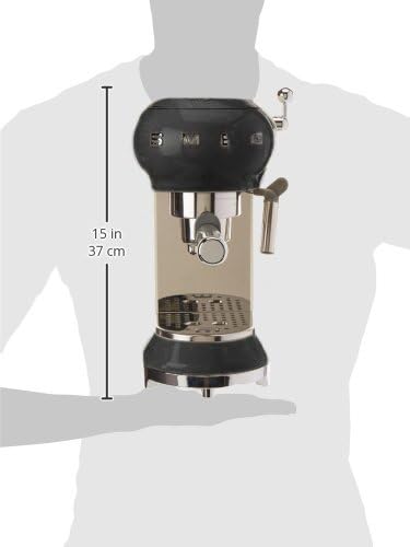 Smeg, ECF01PGEU Manual Espresso-Kaffeemaschine, Cappuccino -System, Thermoblock, groe Tassengehuse und Doppelkaffeefunktion, 1 l Wassertank, kompakte Abmessungen, 1350W, Pastellgrün