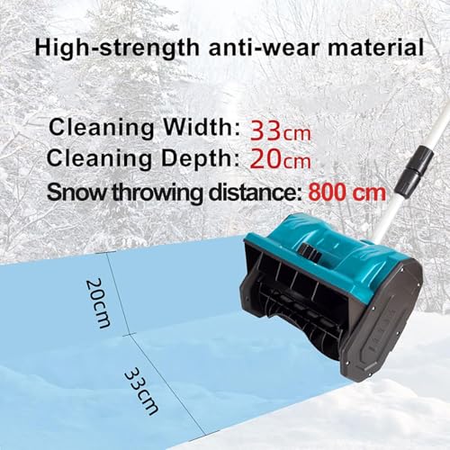WaaYb Spazzaneve Spazzolato con Pala per Rimozione Neve Senza Fili, Spazzaneve Elettrico con Regolazione in 3 Direzioni, Spazzaneve a Spinta Manuale con Pala da Neve Distanza di Lancio di 20 FT : Amazon.it: Giardino e giardinaggio