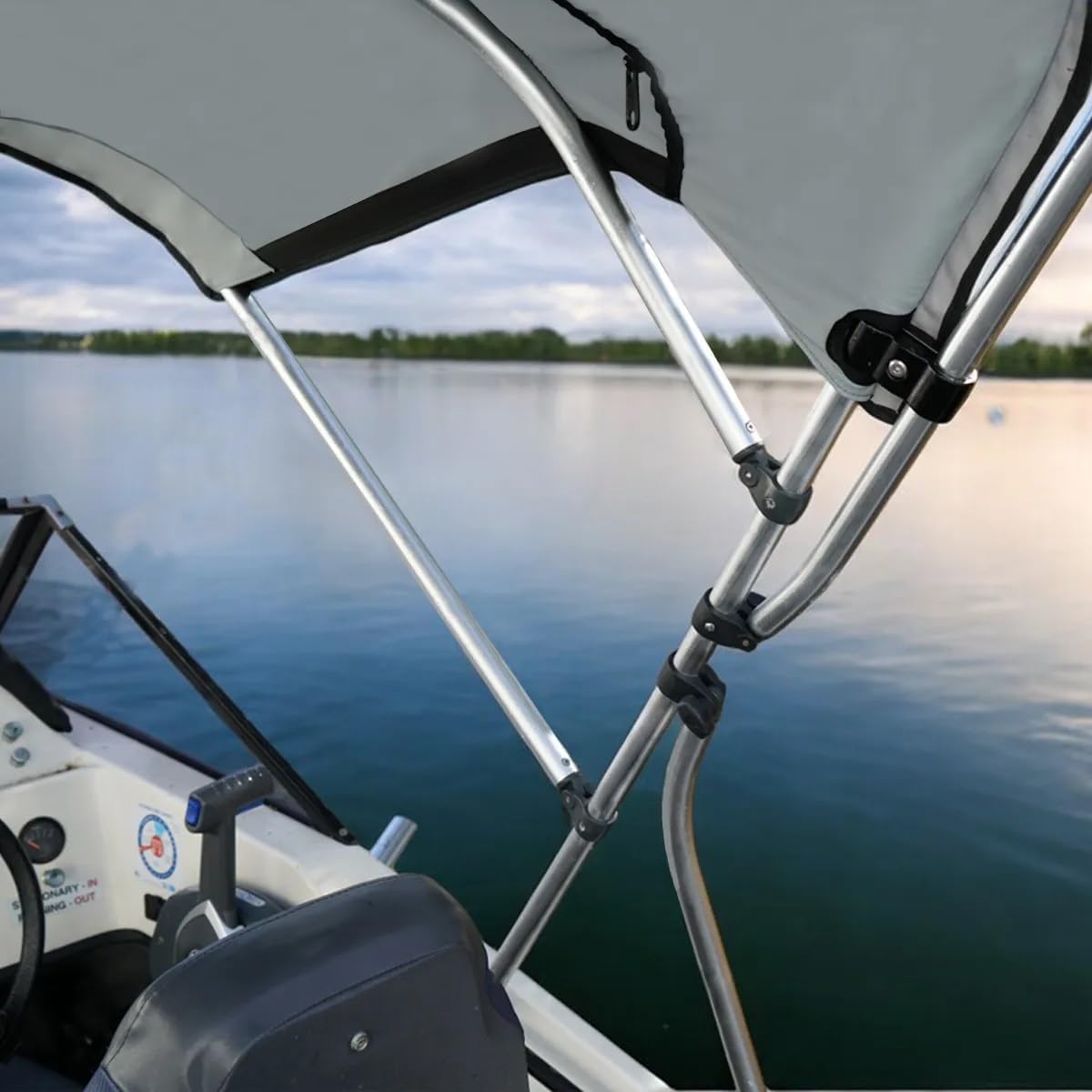 Oceansouth Angelrutenhalter CLAMP-ON Aluminium für Biminis