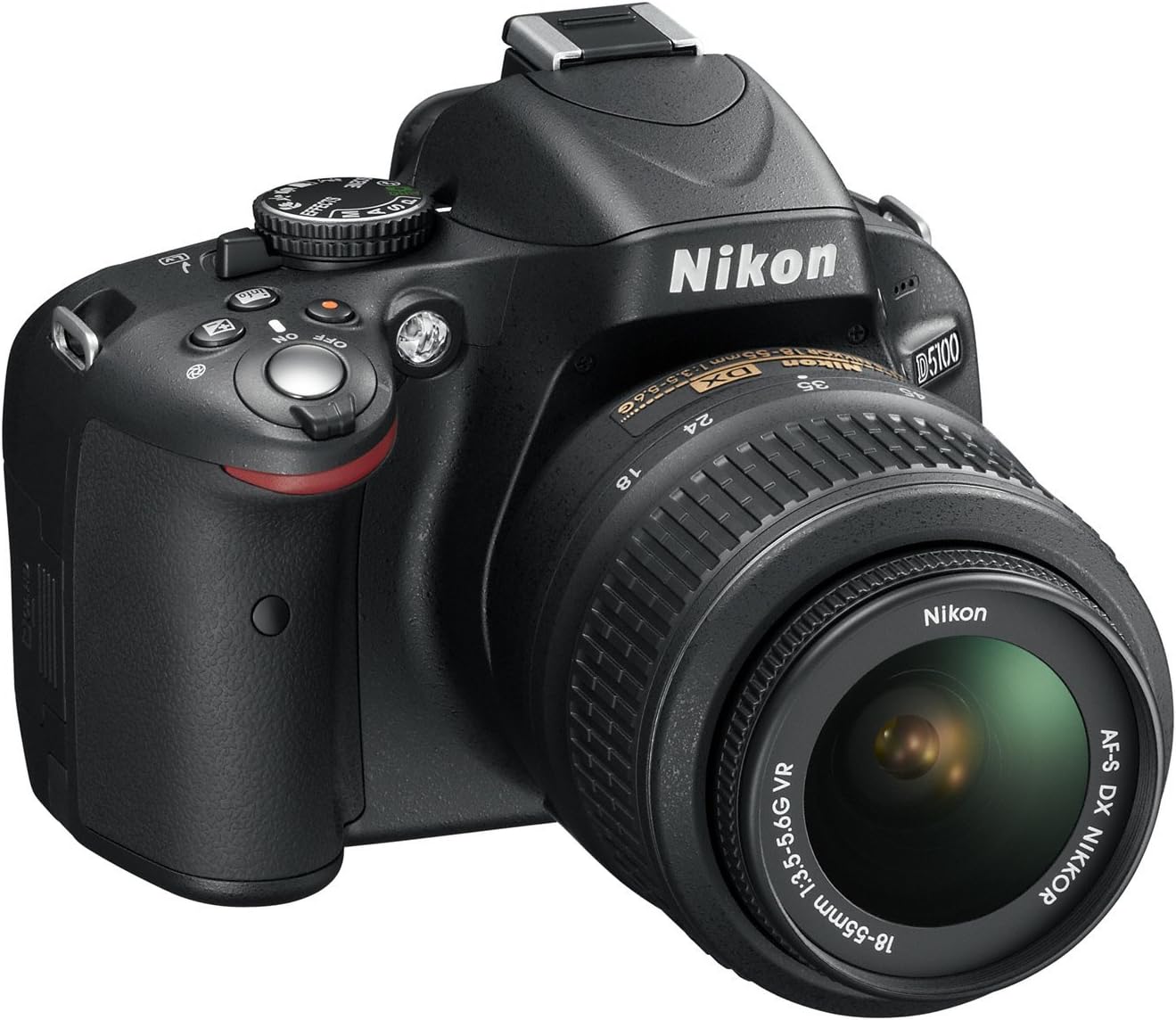 Nikon D5100 - Fotocamera digitale reflex con obiettivo VR 18-55 mm (16,2 MP) e schermo LCD da 3 pollici (Ricondizionato)
