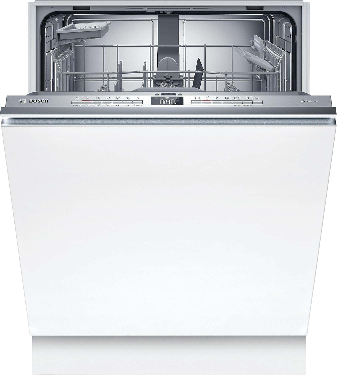 Bosch SMV6YCX02E Series 6 Built-in Dishwasher (Without Panel) Fully Concealed, PerfectDry, Home Connect, EfficientDry: Automatic Door Opening, 60 cm