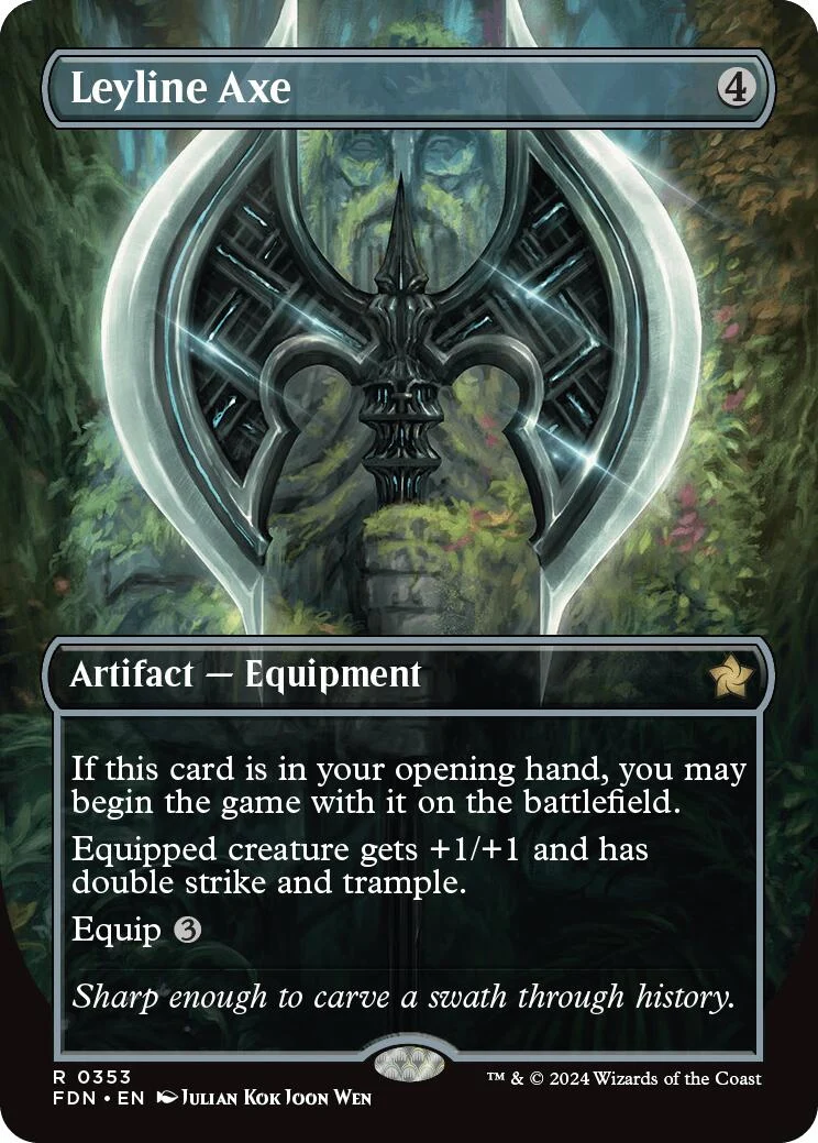 Leyline Axe (Borderless) (353) (Foundations)