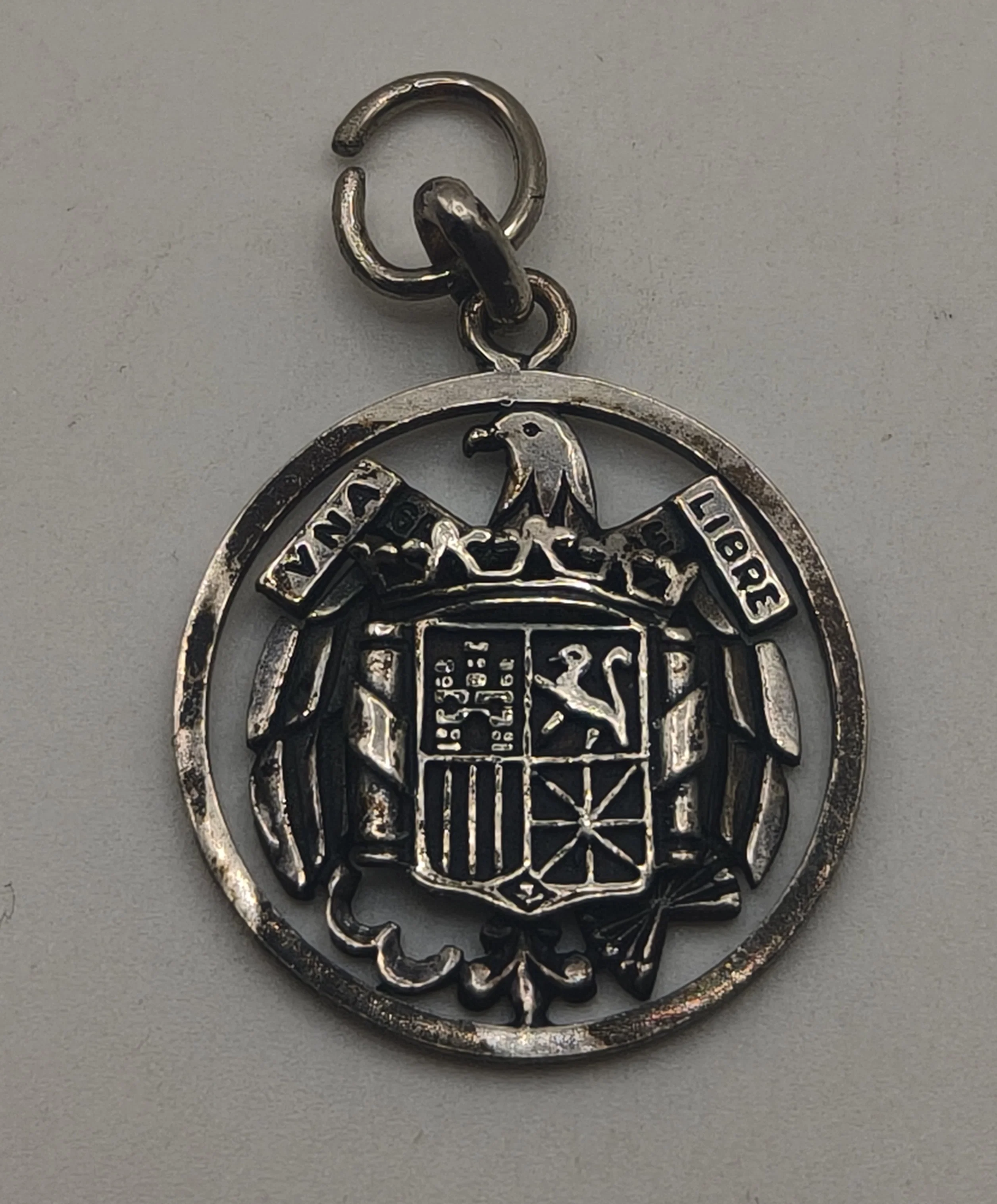 Silver Eagle Pendant. Spain Franco's period