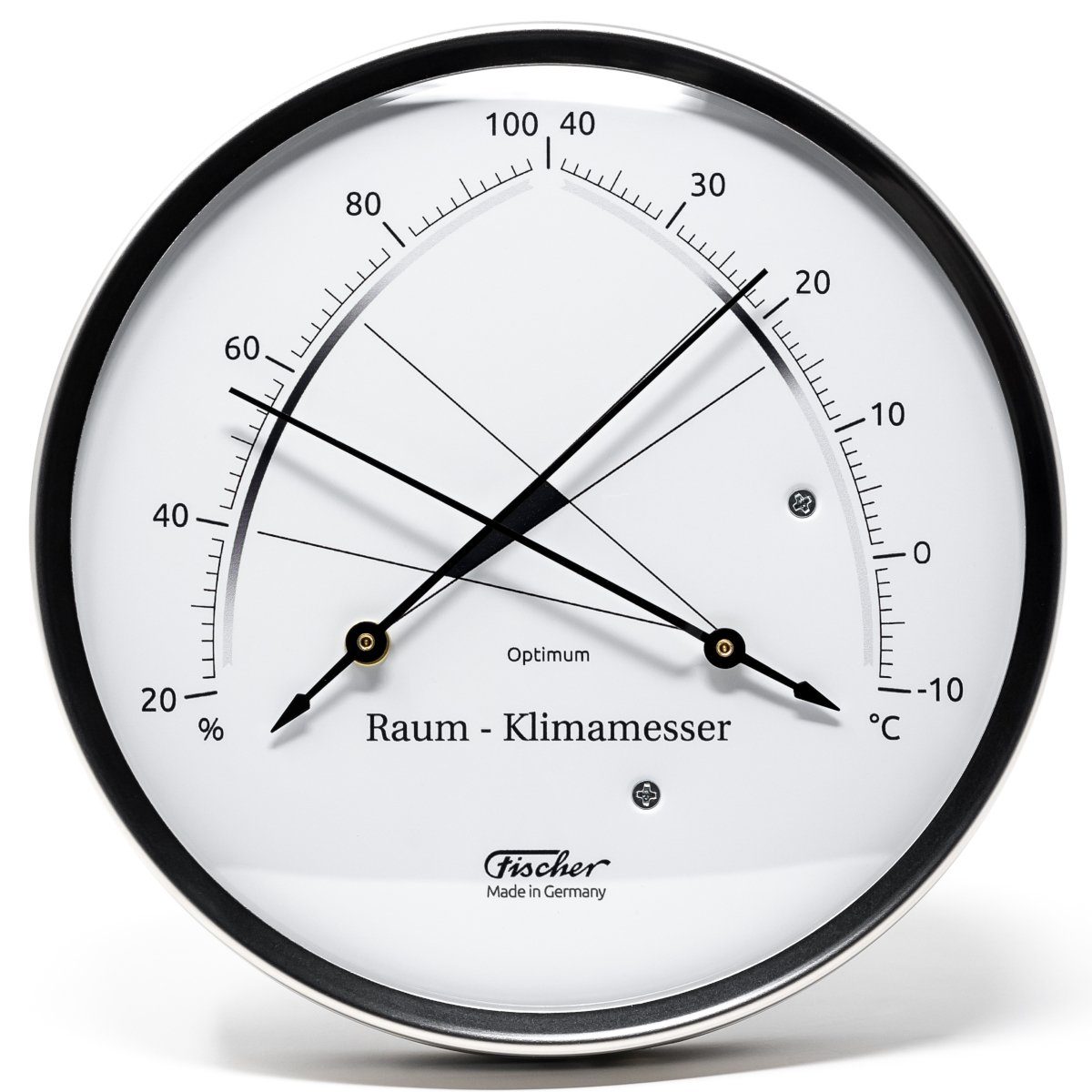 Innenwetterstation Raum-Klimamesser Edelstahl, Innen - Farbwahl
