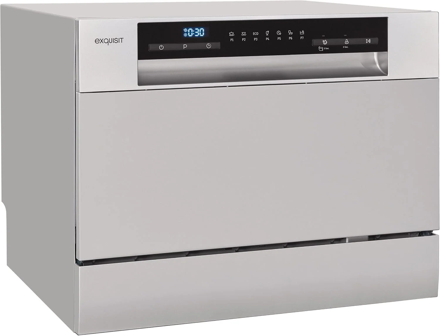 Exquisit Tischgeschirrspüler, Silber, GSP206-030D - Mini Spülmaschine 6