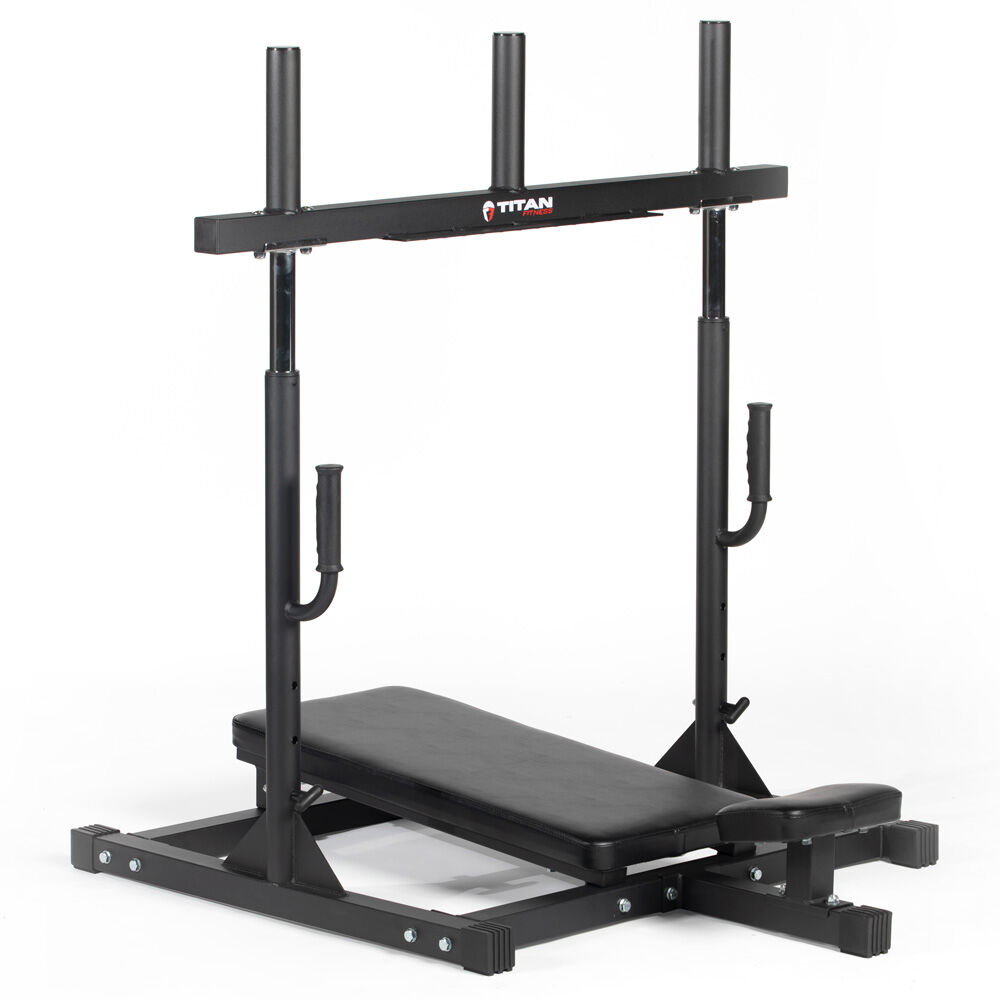 Titan Fitness Vertical Leg Press Machine, 400 LB Capacity, Olympic Plate Compatible, Adjustable Height, Lower Body Workout