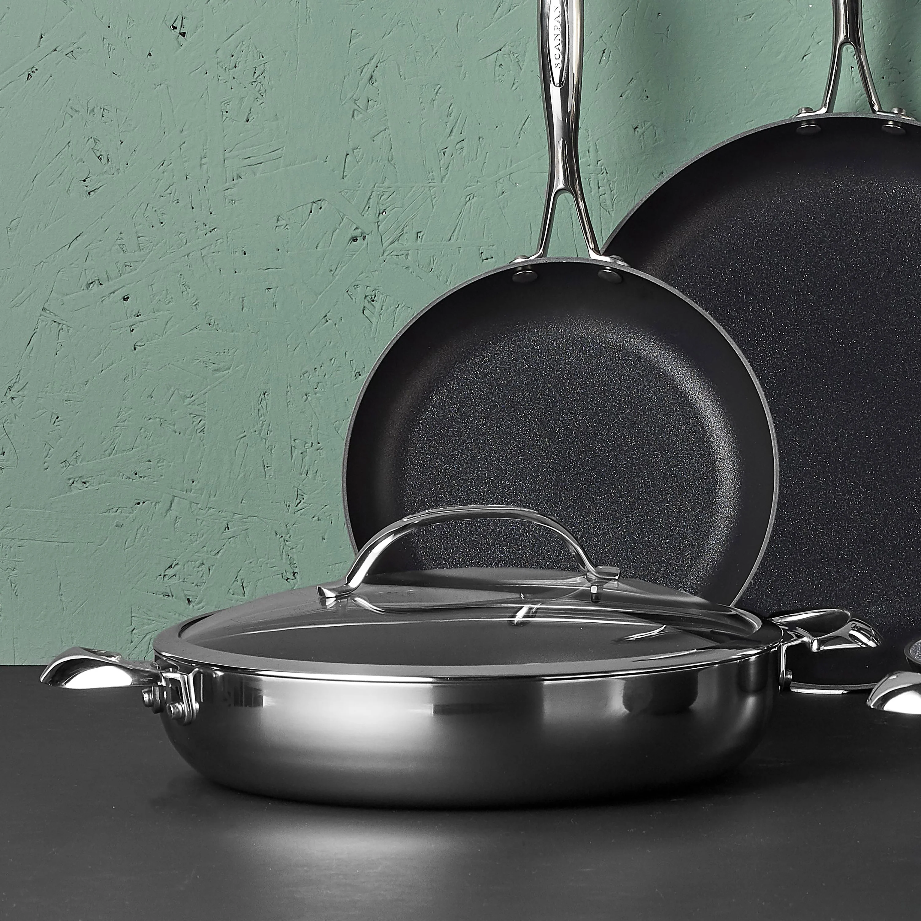 Scanpan HaptIQ – Brasiera antiaderente in acciaio inox da 5,5 qt