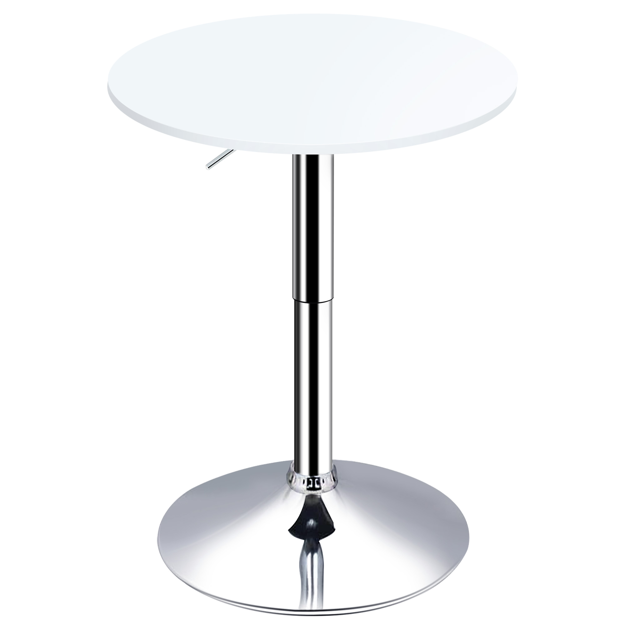 HOMCOM Runder Stehtisch Bistrotisch höhenverstellbar 69-93 cm und drehbarer Plattform, Metallbasis