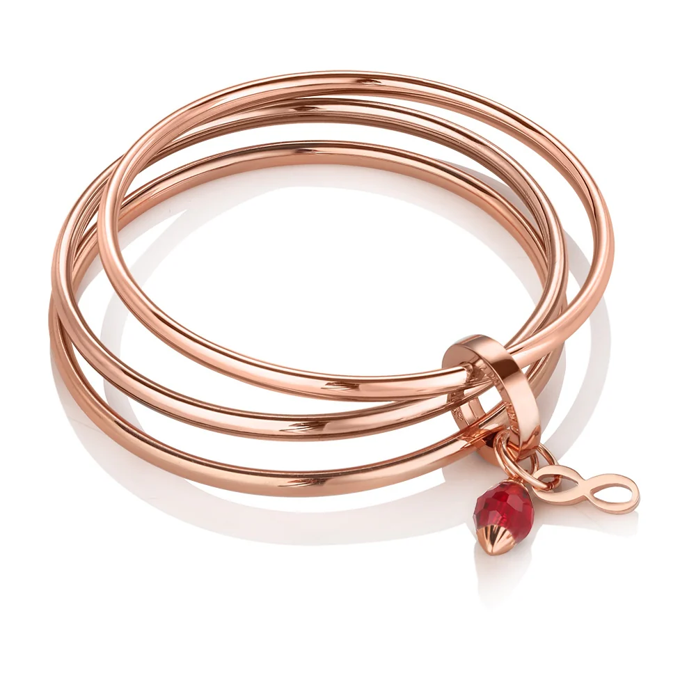 Newbridge Silverware Triple Bangle Birthstone