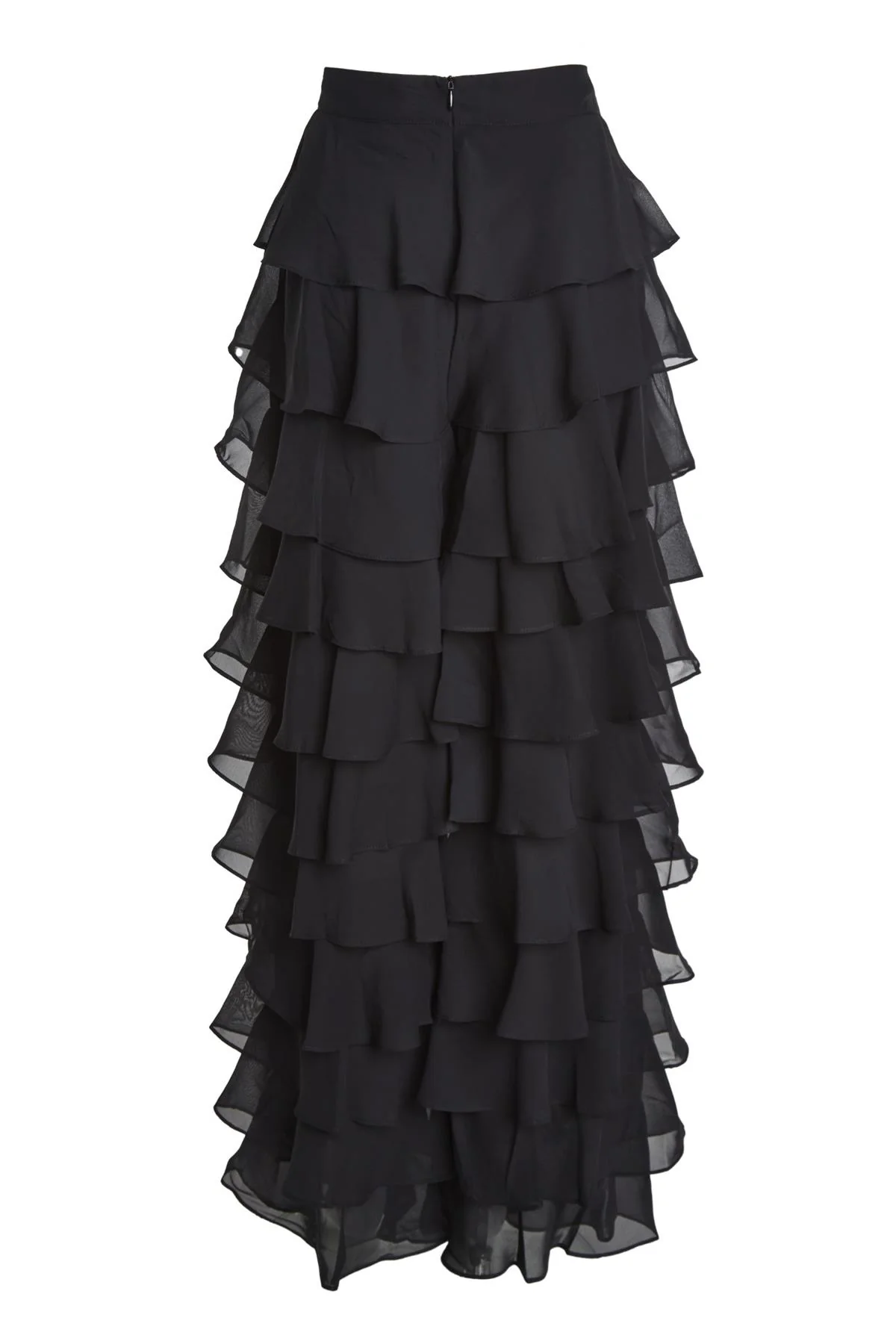Lauren Black Tiered Ruffle Trousers