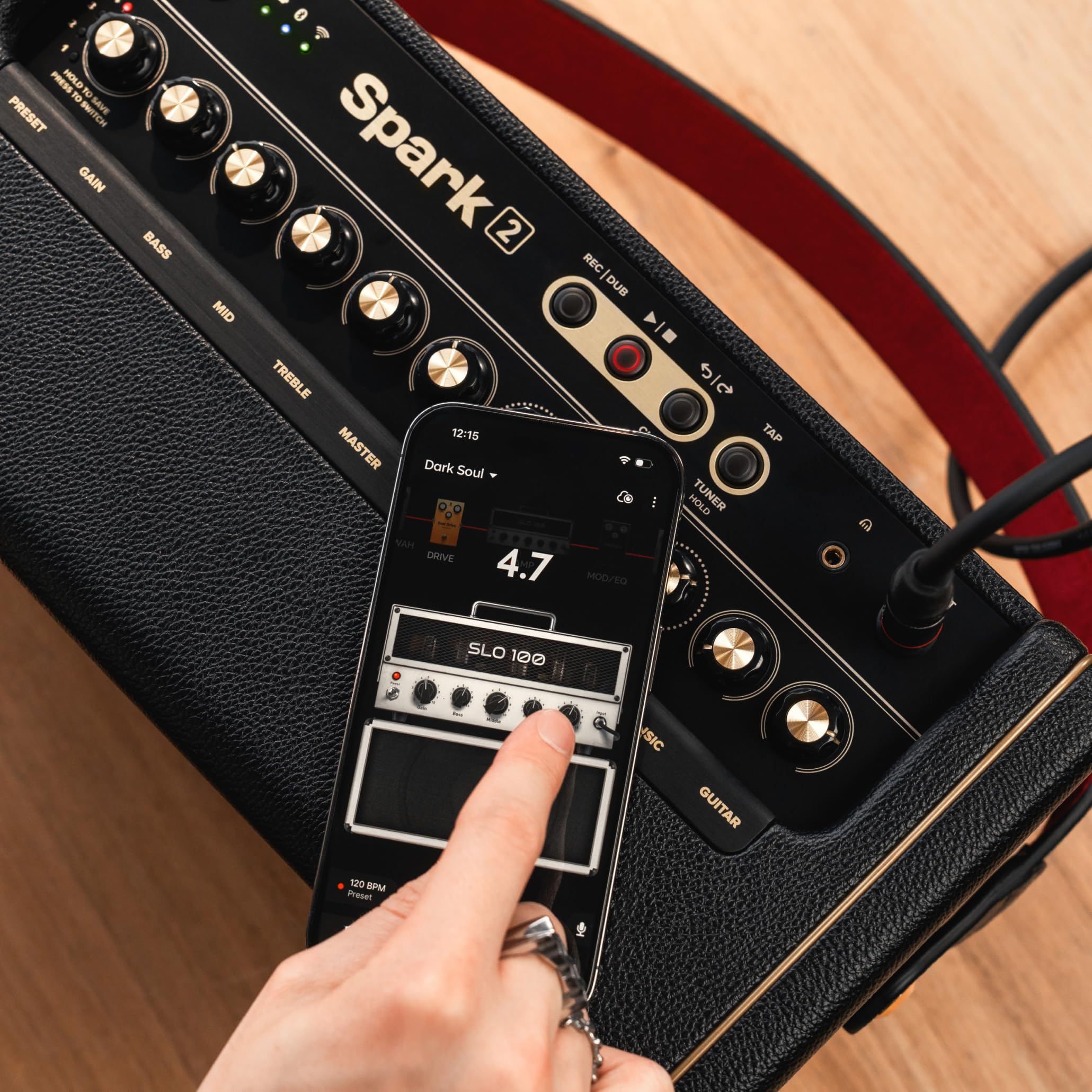 50W Gitarren-Übungsamp mit Bluetooth, Spark 2, Sonic IQ Audio Engine und Creative Groove Looper