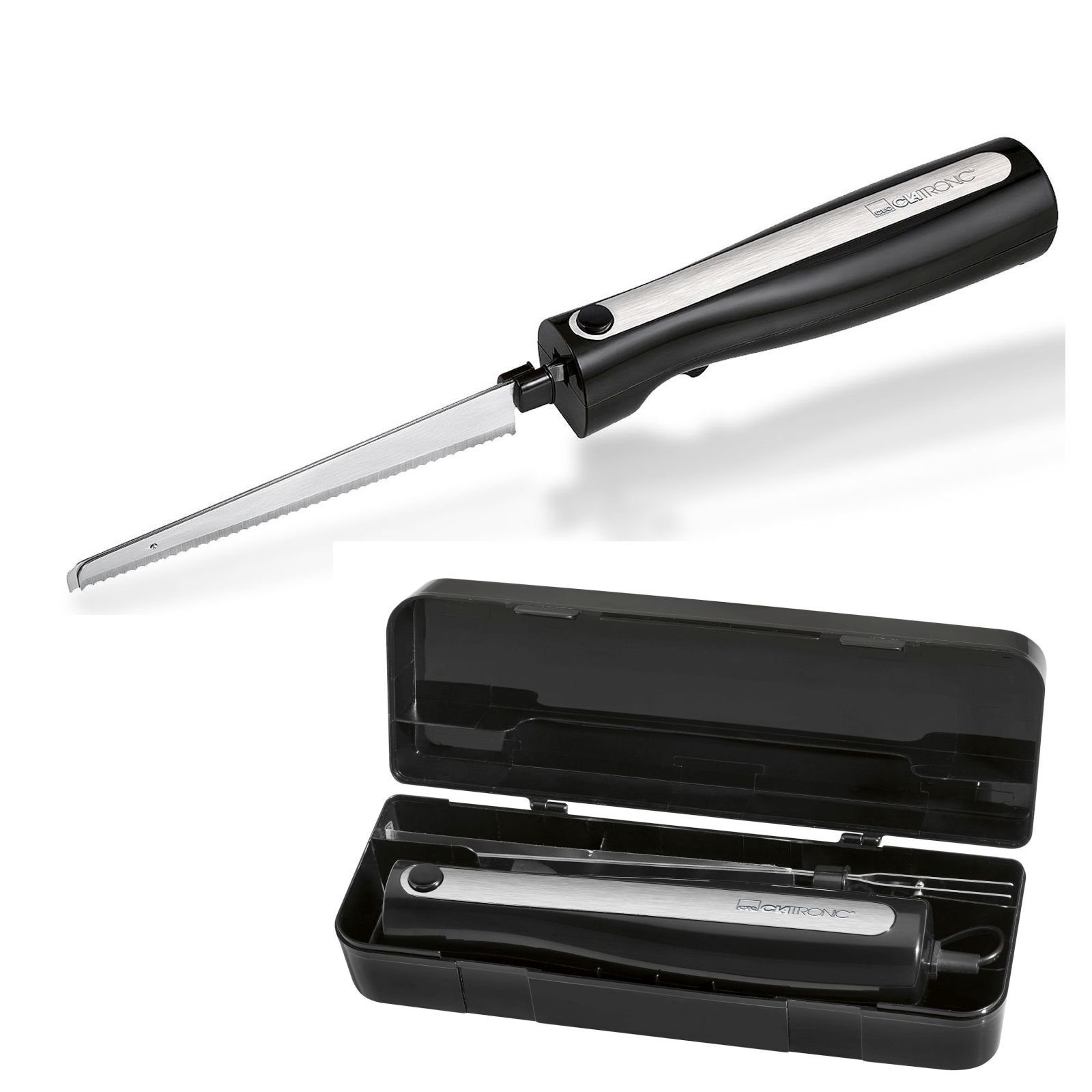 Elektromesser Elektromesser Fleisch Brot Elektrisch Messer Doppelklingen Schwarz