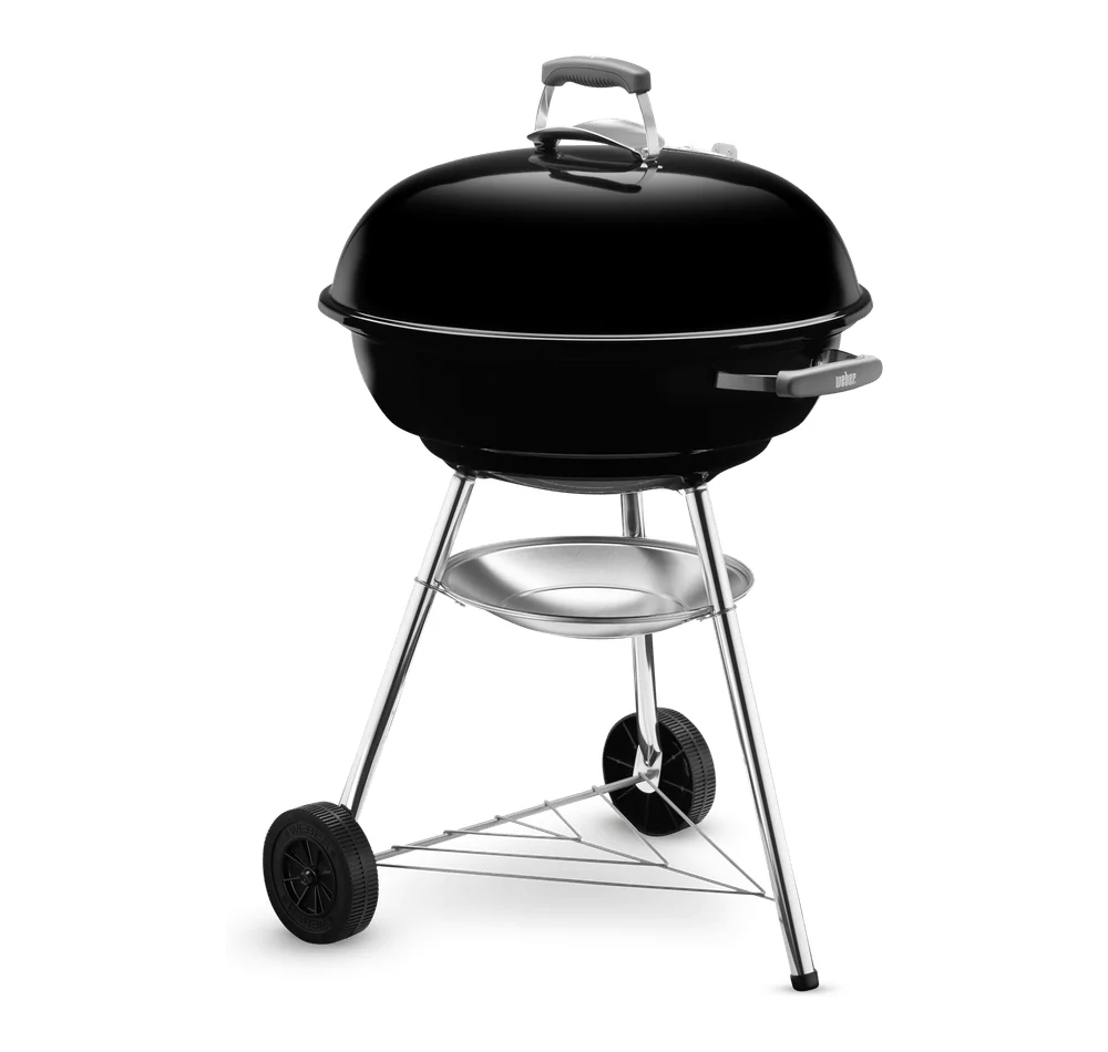 Weber Serie Compact Kettle Barbecue a Carbone 57 cm Nero – Griglia Classica Compatta per Uso Facile e Veloce