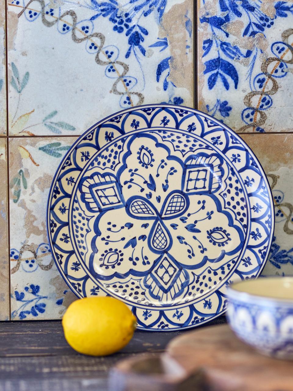 Bloomingville Karlie Plate Blue