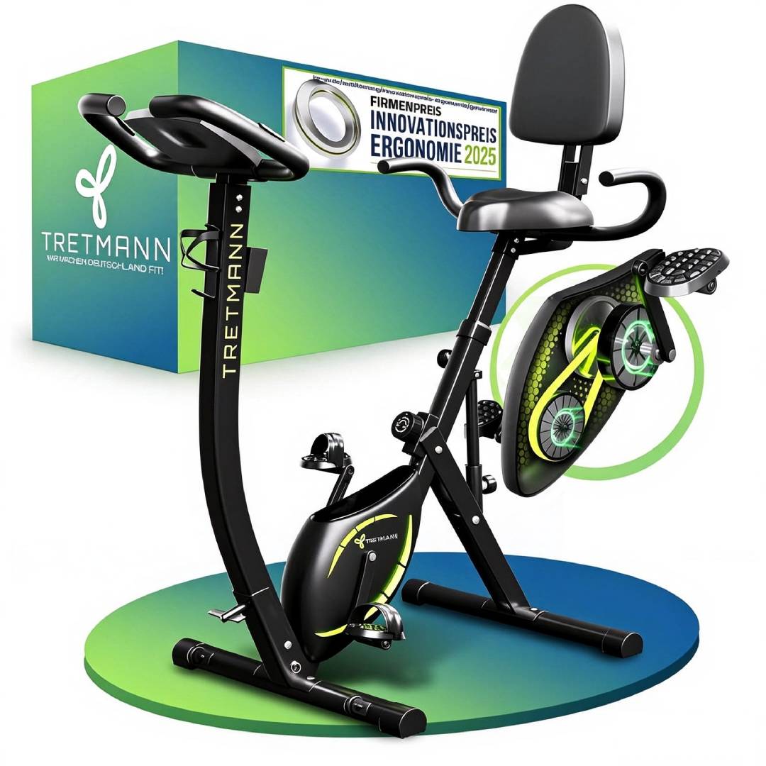 Klappbarer 3-in-1 Heimtrainer mit verstellbarem Sitz und Rückenlehne, magnetischer Widerstand, bis 140 kg