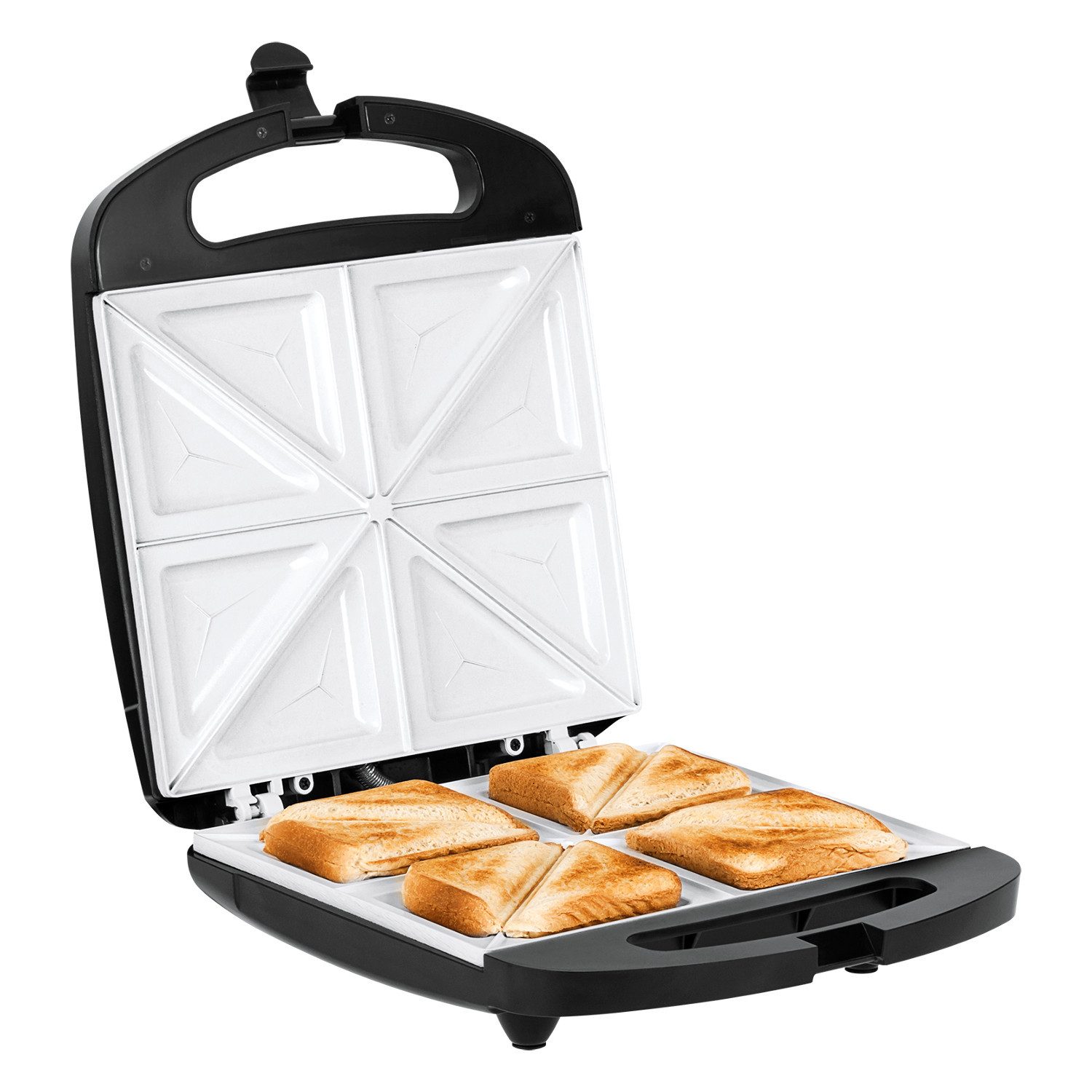 Sandwichmaker TSA3229B Sandwichtoaster mit Keramikeinsätzen für 4 Sandwiches