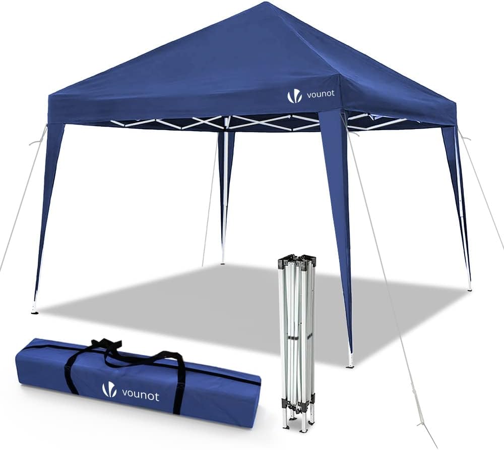 VOUNOT? Folding Garden Gazebo 3 x 3 m, Pop Up Tent Market with 4 Weight Sand Bags and Transport Bag, Green