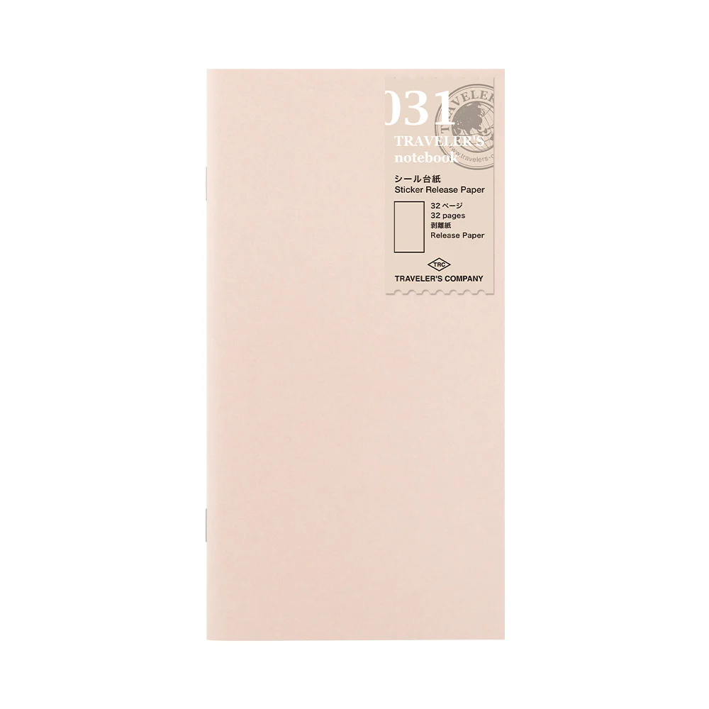 Traveler's Company - Traveler's Notebook Refill - Regular Size - Sticker Release Paper 031