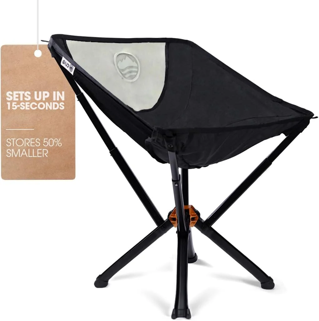 Portable Chair Collapses to Size of Water Bottle