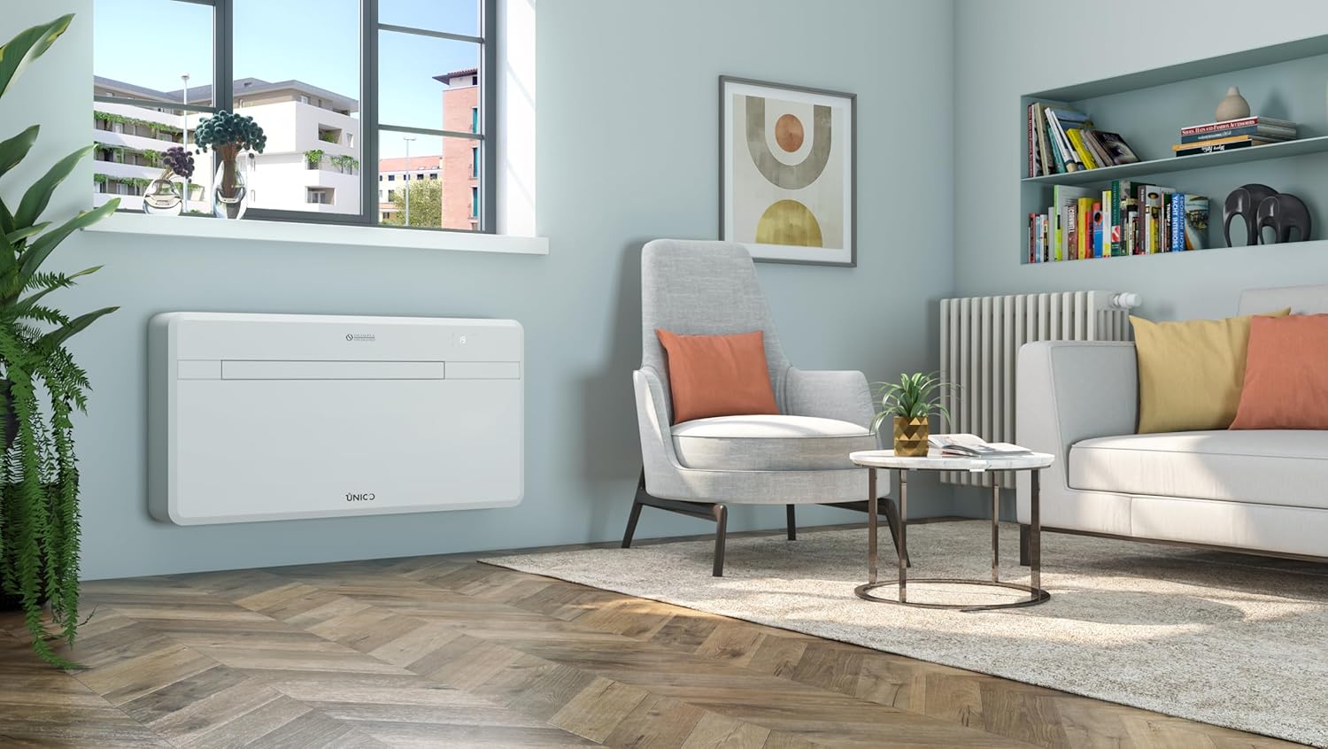 Olimpia Splendid, Unico Next 10 HP PVAN, Climatizzatore a Pompa di Calore Senza Unità Esterna, Potenza 2,5 kW, Classe A, Raffrescamento, Riscaldamento, Deumidificazione, Ventilazione, Wifi Integrato