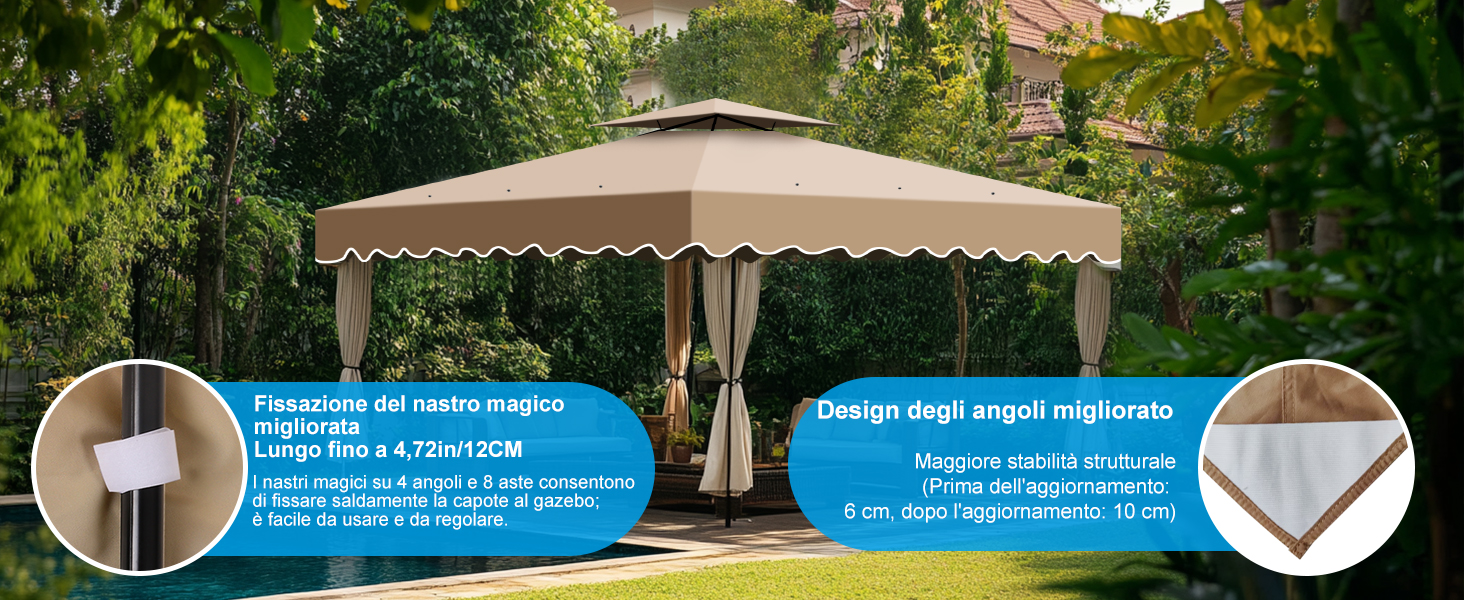 Tetto di Ricambio per Gazebo Giardino