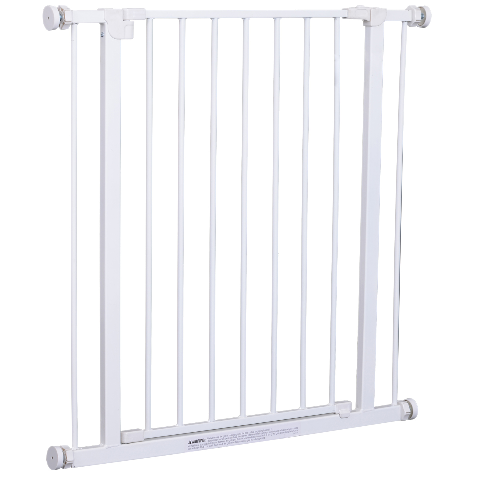 PawHut Allzweck Hundetor | Babytor | Sicherheitstor 76x76-82cm in Weiß aus Stahl mit Pulverlack - Einfache Montage mit Wanddruckhalterungen