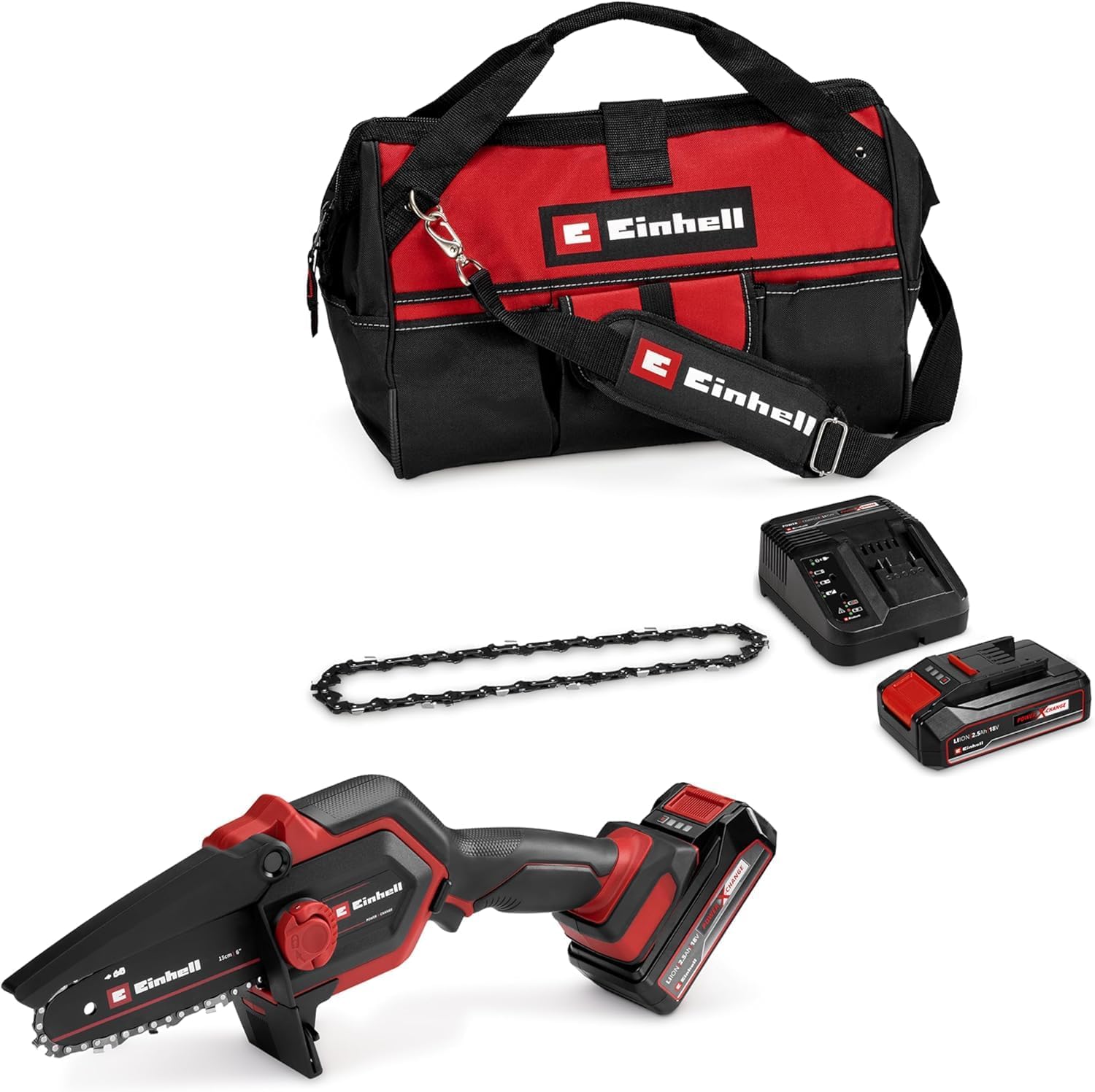 Einhell Akku-Ast-Kettensäge GE-PS 18/15 Li Bag Kit