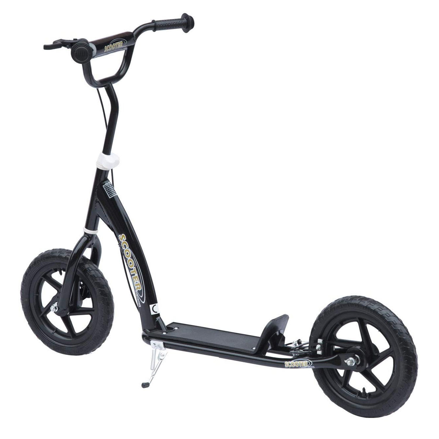 kinderstep scooter step stadsscooter kinderscooter kickboard 12 inch zwart 120 x 52 x 80-88 cm