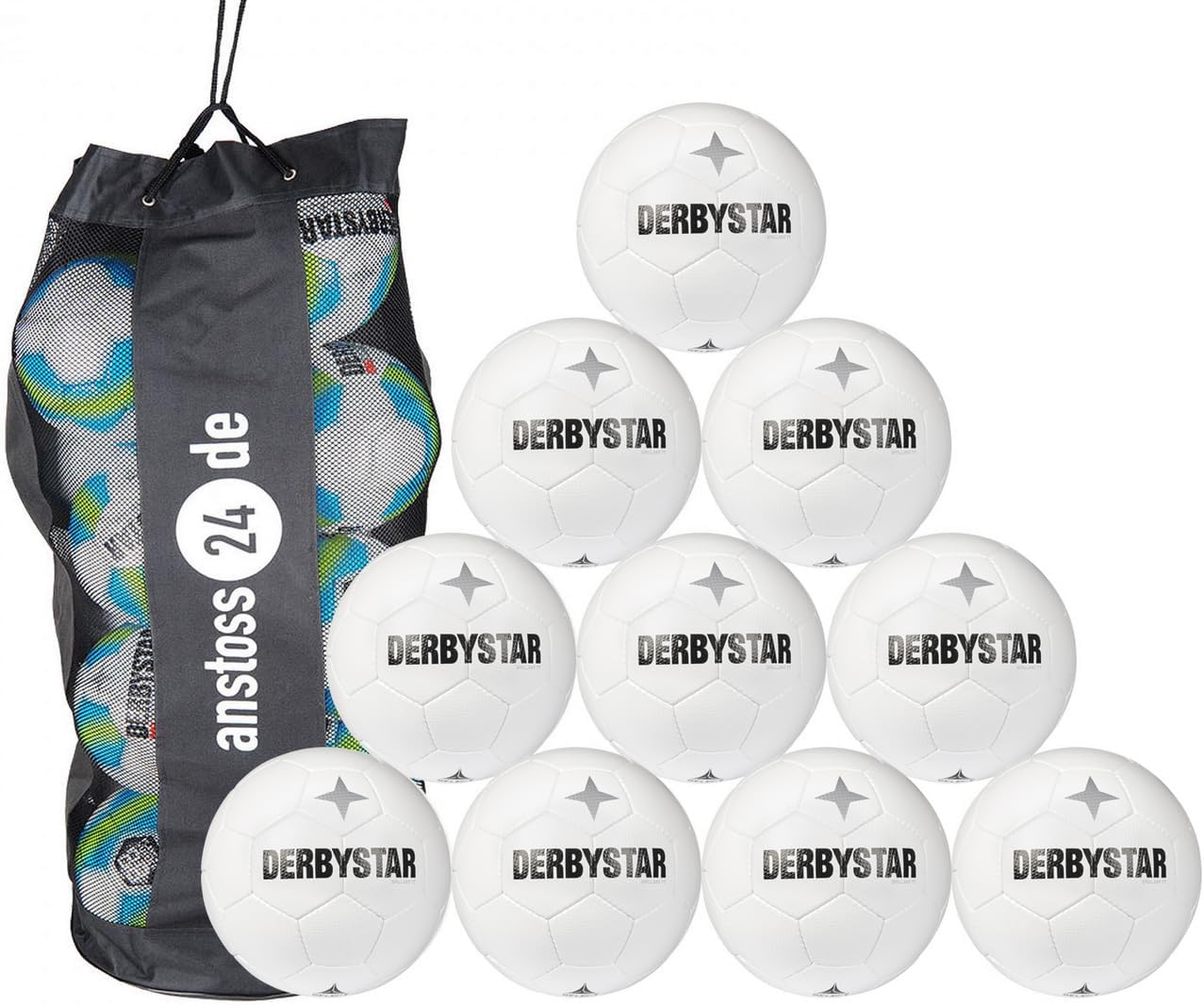 Derbystar 10 x Trainingsball - BRILLANT TT inkl. Ballsack