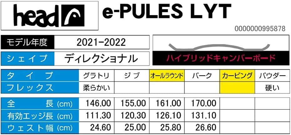 HEAD E-Pulse LYT Snowboard 2023,155