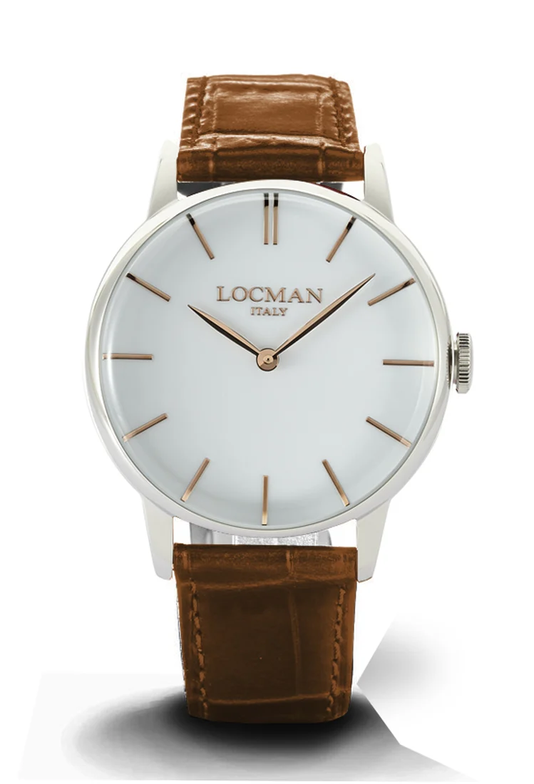 Locman 1960 classico bianco pelle marrone 0251V08-00WHRGPT