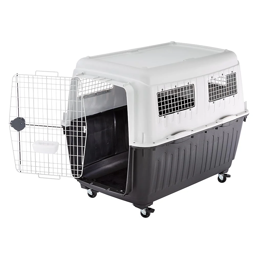 Atlas 80 – Trasportino Rigido per Cani di Taglia Grande, con Porta in Metallo, Blocco di Sicurezza, Ventilazione Laterale e Tappetino Igienico