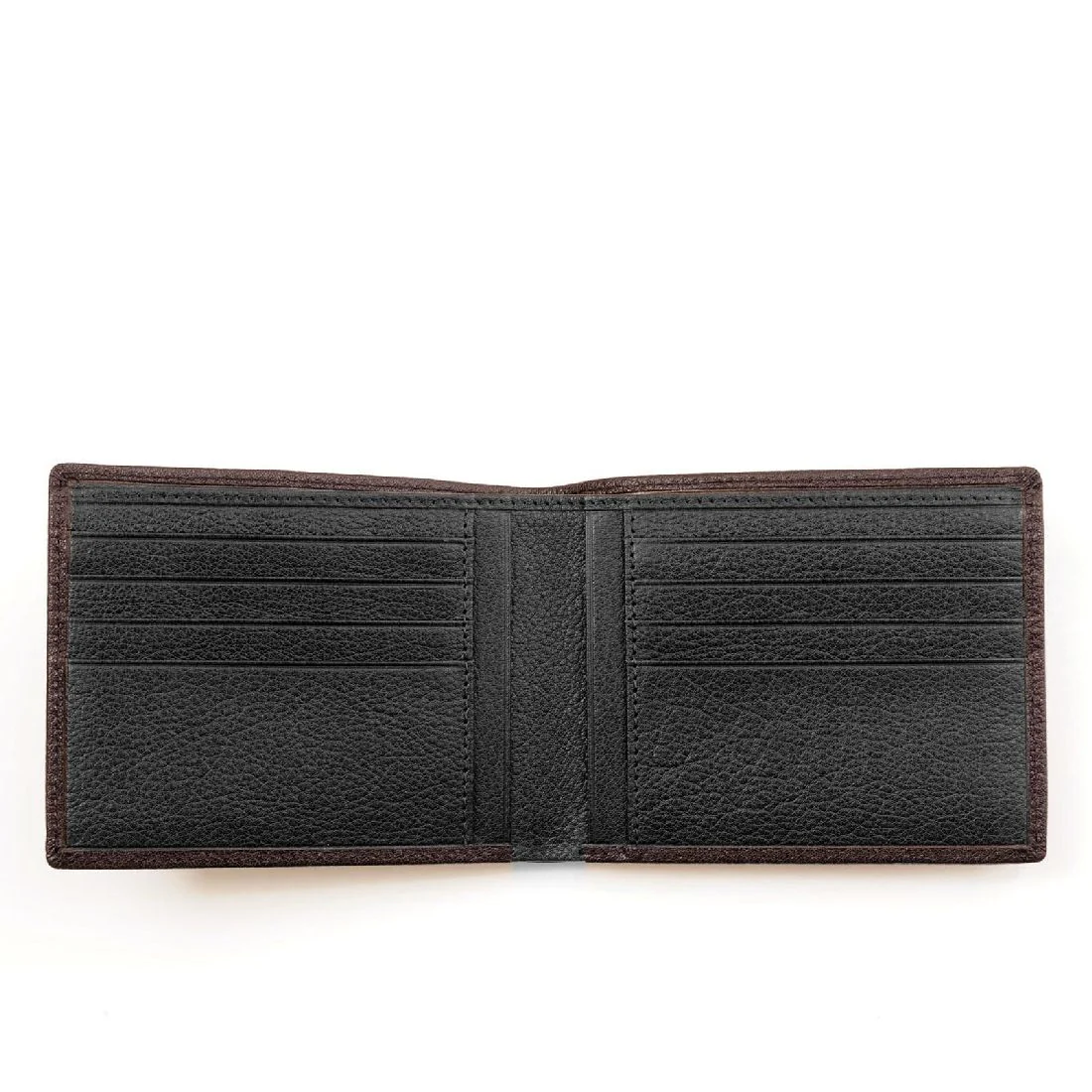 Portafoglio Spalding & Bros orizzontale 8c in pelle marrone 175753U254