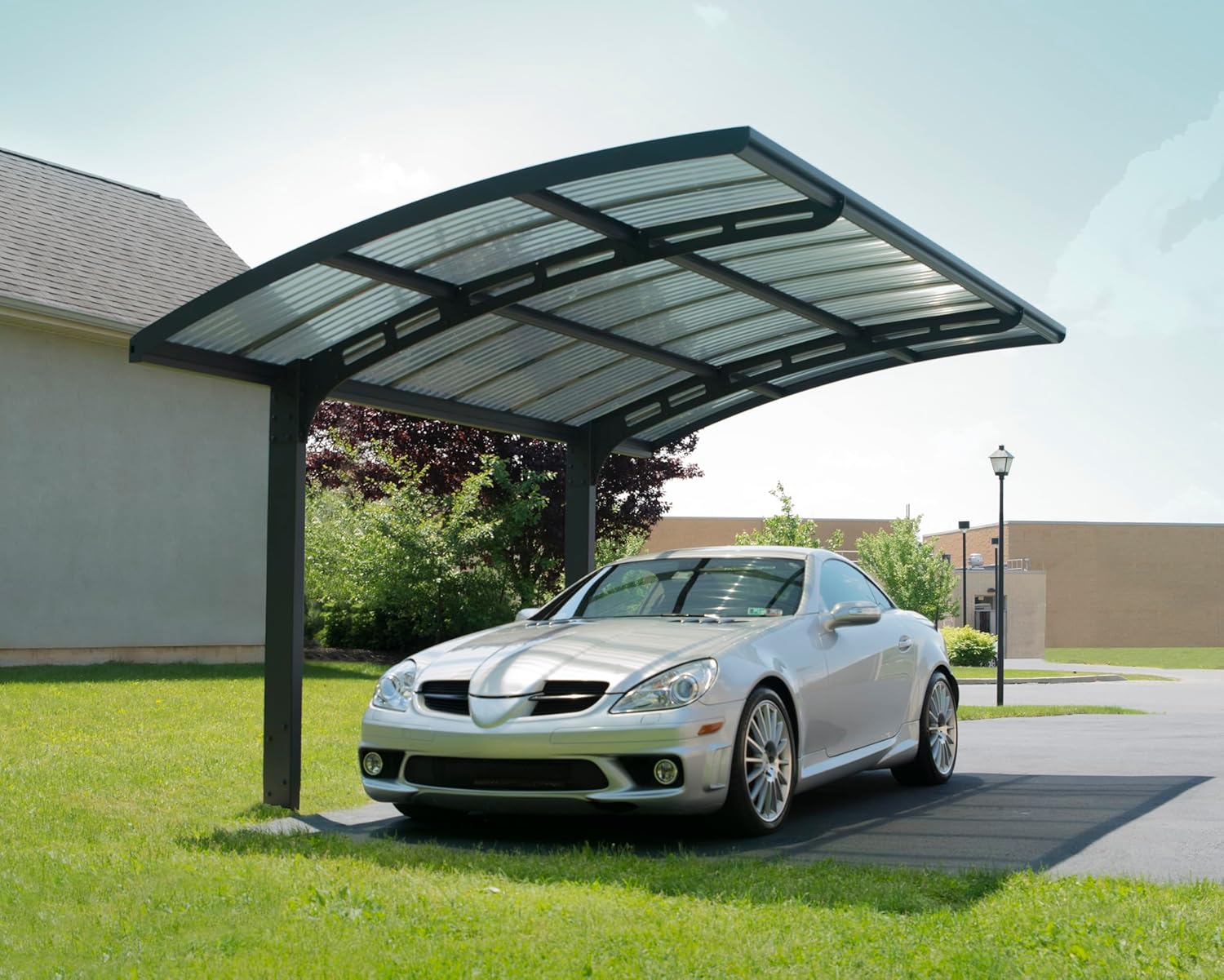 Canopia by Palram Carport Arizona 5000 in policarbonato, alluminio robusto e antiruggine protegge l'auto dalla luce solare