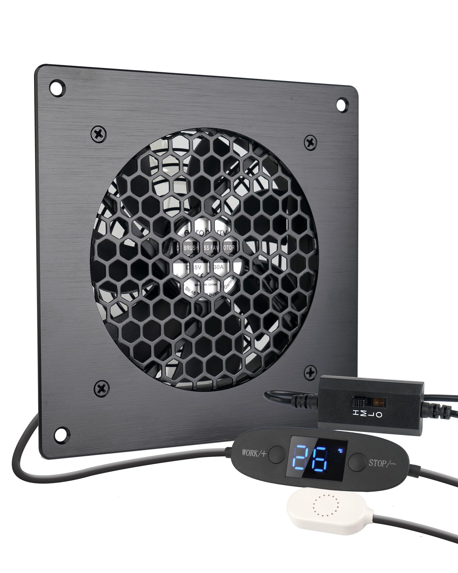 Mini USB-Ventilator Digitalanzeige temperaturgesteuertes leises Lüftersystem 5V-Lüfter