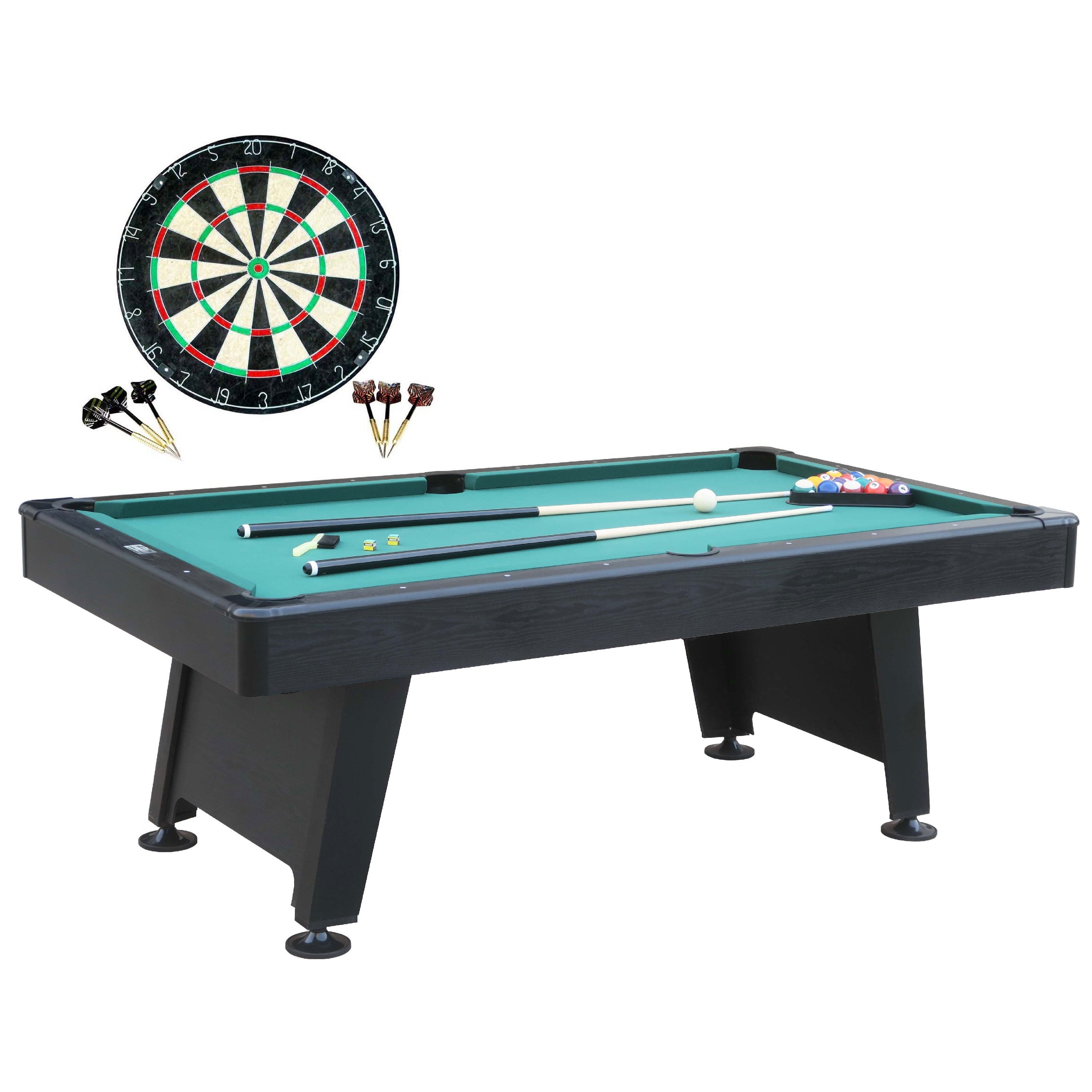 Barrington Billiard 84&prime;&prime; Arcade Pool Table with Bonus Dartboard Set, Green