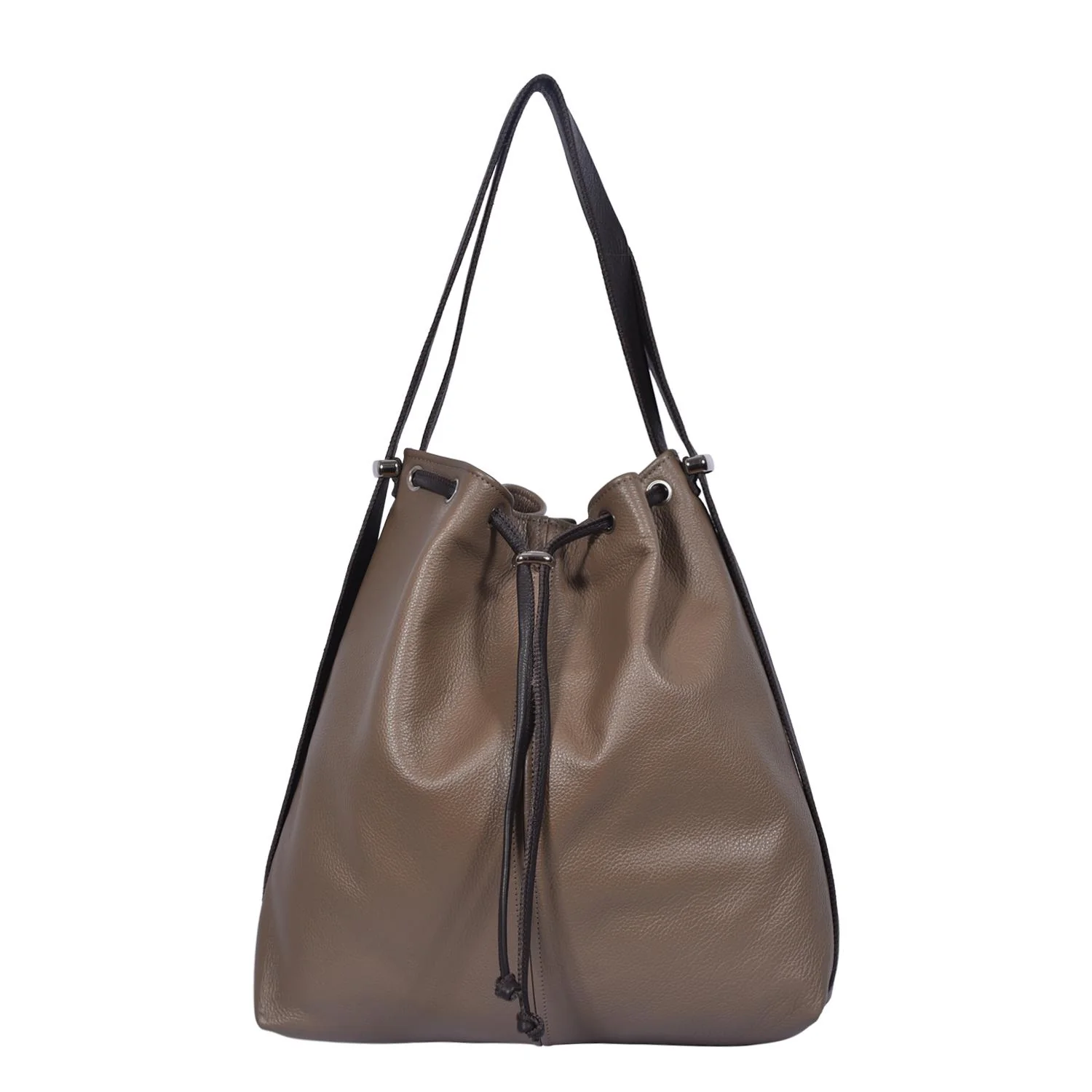 Mathilde Leather Taupe Backpack/Bag