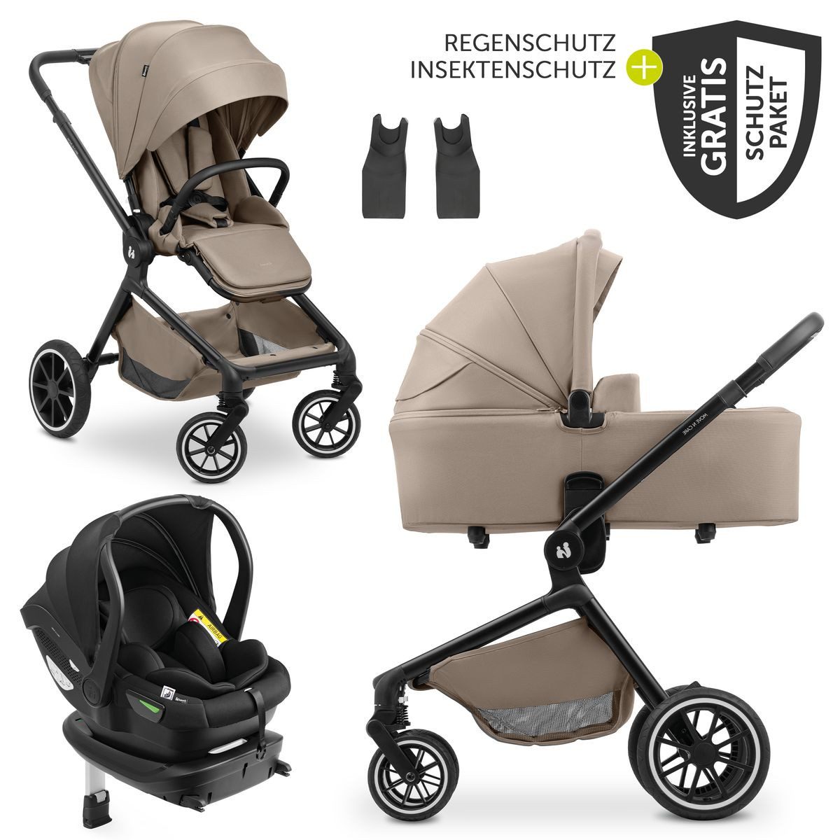 Kombi-Kinderwagen Move N Care Trio Set - Mocha