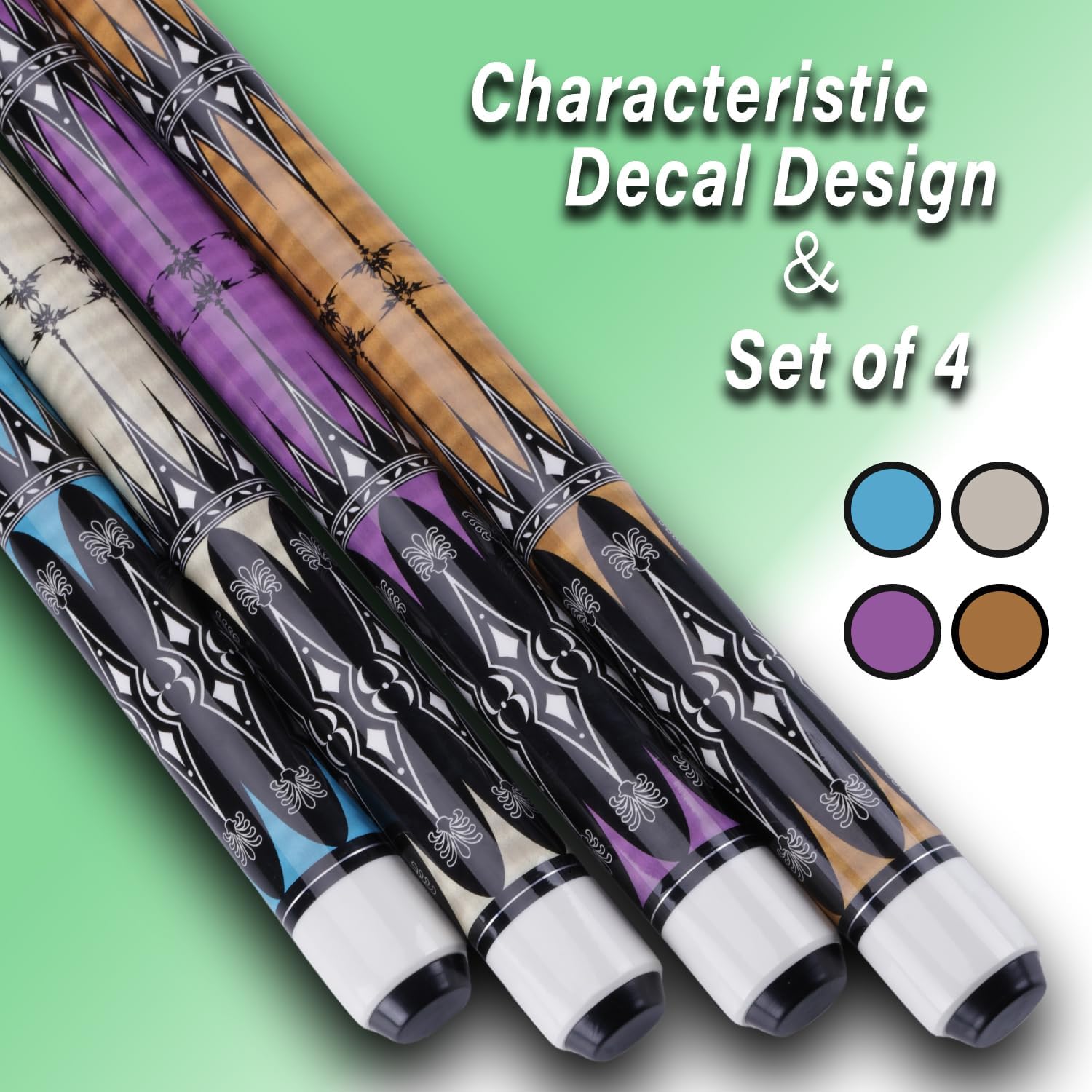 Sinsilvie 13mm 58 Pollici 19 20 Once Stecche Biliardo Pool,1/2 Maple Pool Cue Stick,Bastone da Biliardo da Bar per Uomini e Donne.